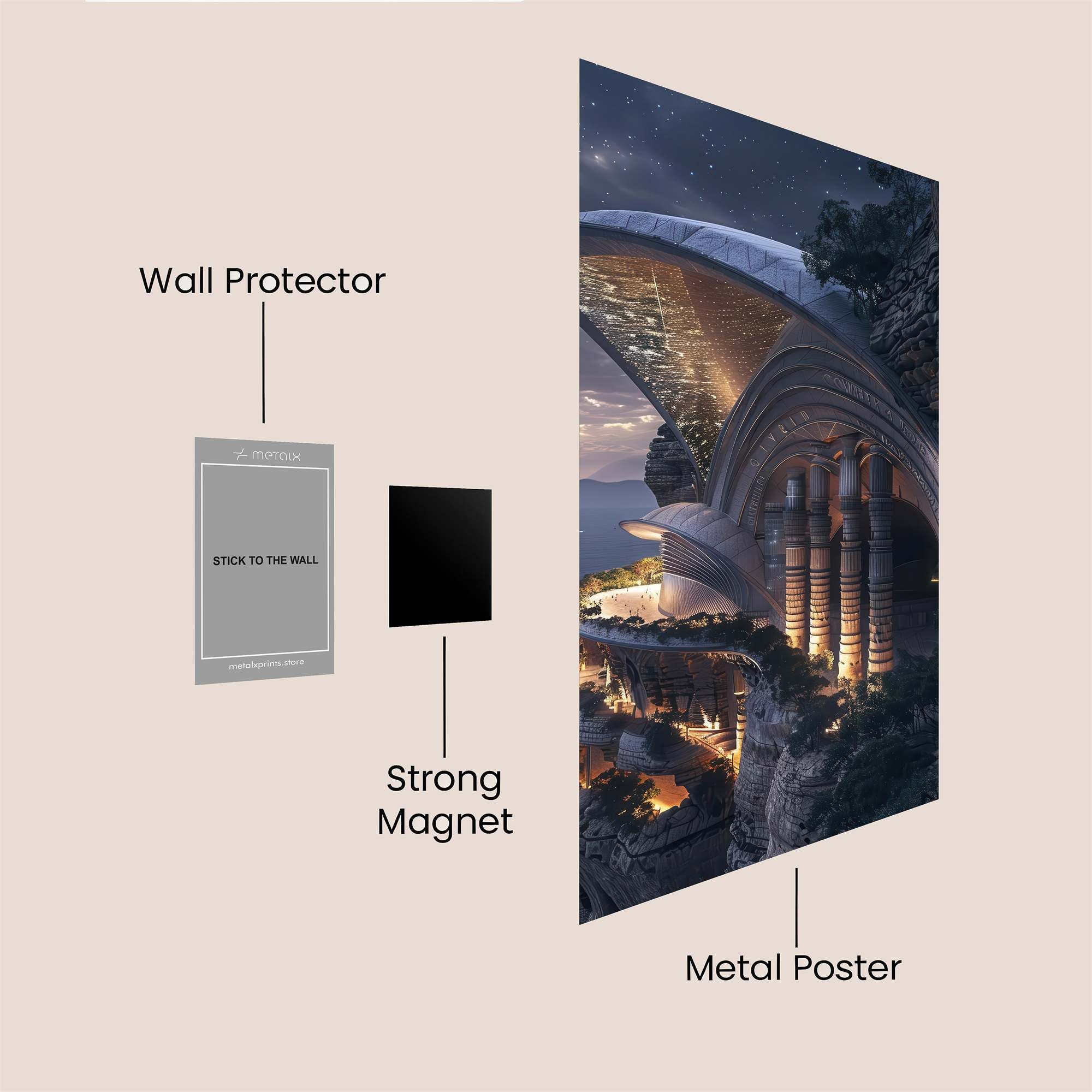 Elysium Whisper Safe Wall Magnetic / M