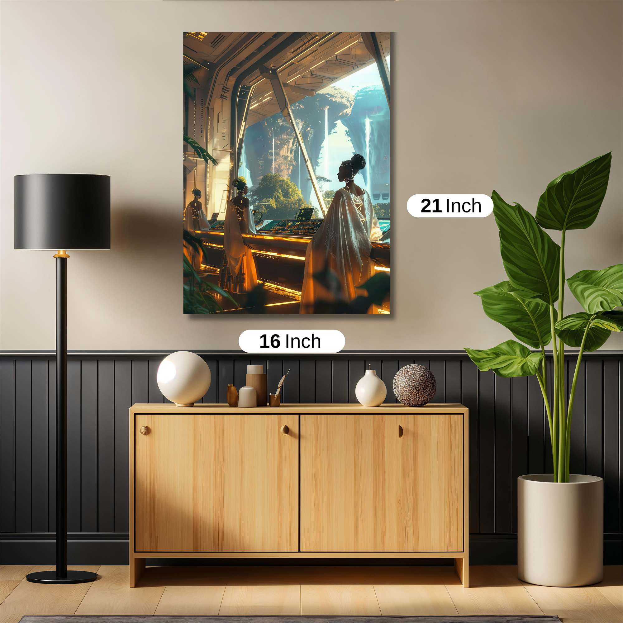 Futuristic Serenity Safe Wall Magnetic / M