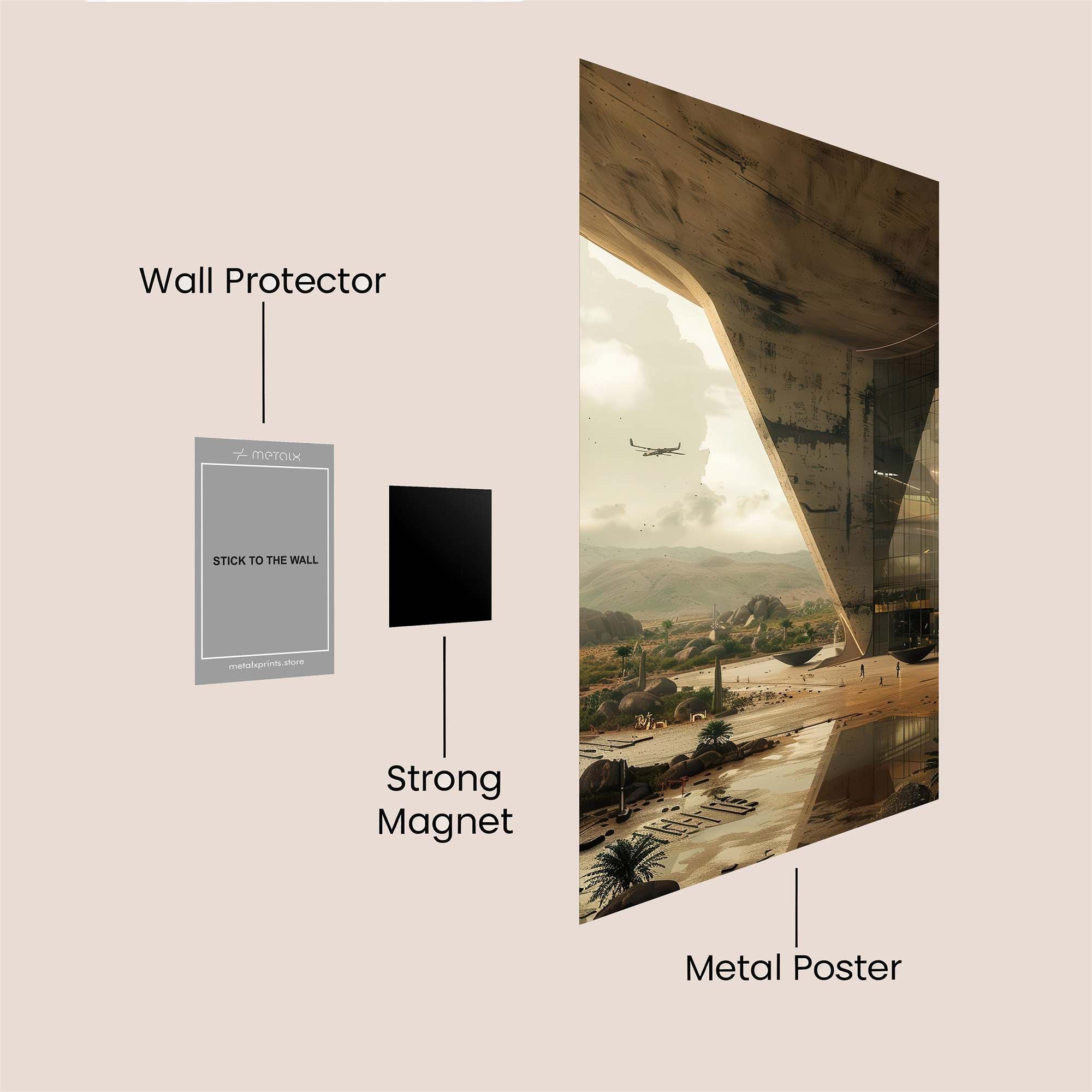 Mirrored Serenity Safe Wall Magnetic / M
