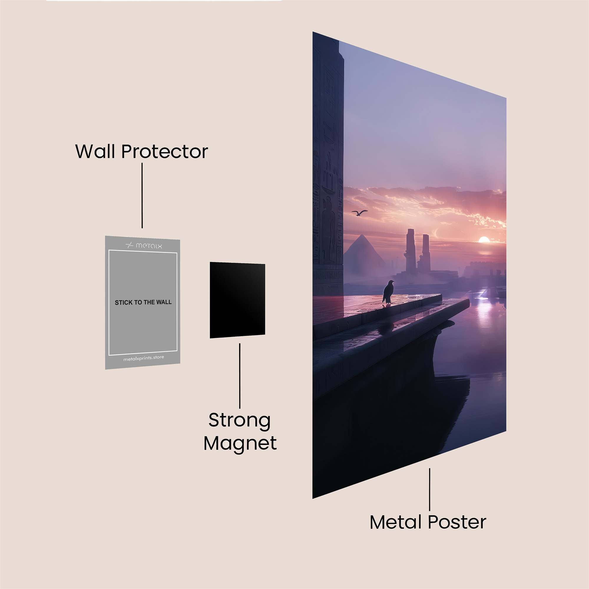 Pyramid Serenity Safe Wall Magnetic / M