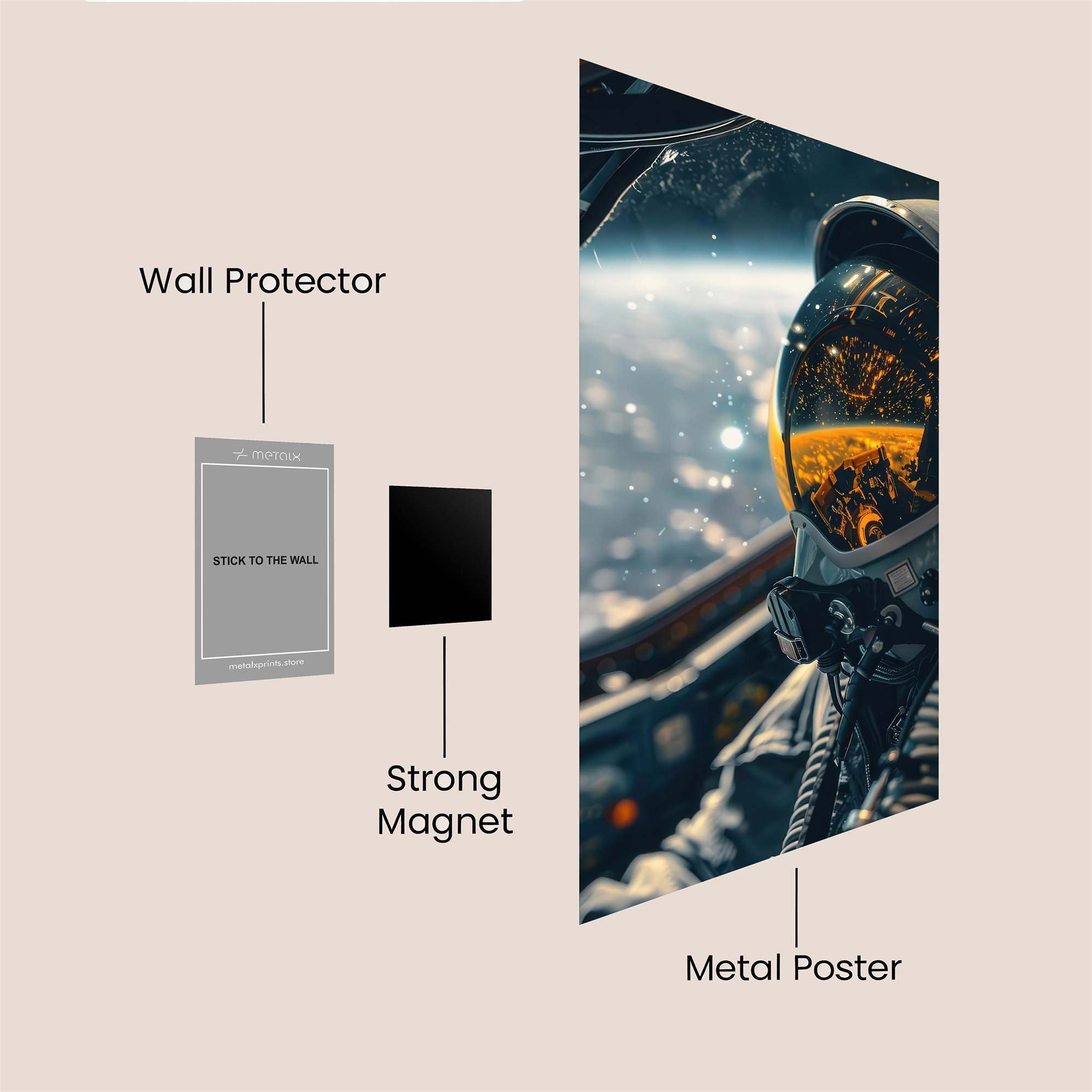 Astronaut Serene Safe Wall Magnetic / M