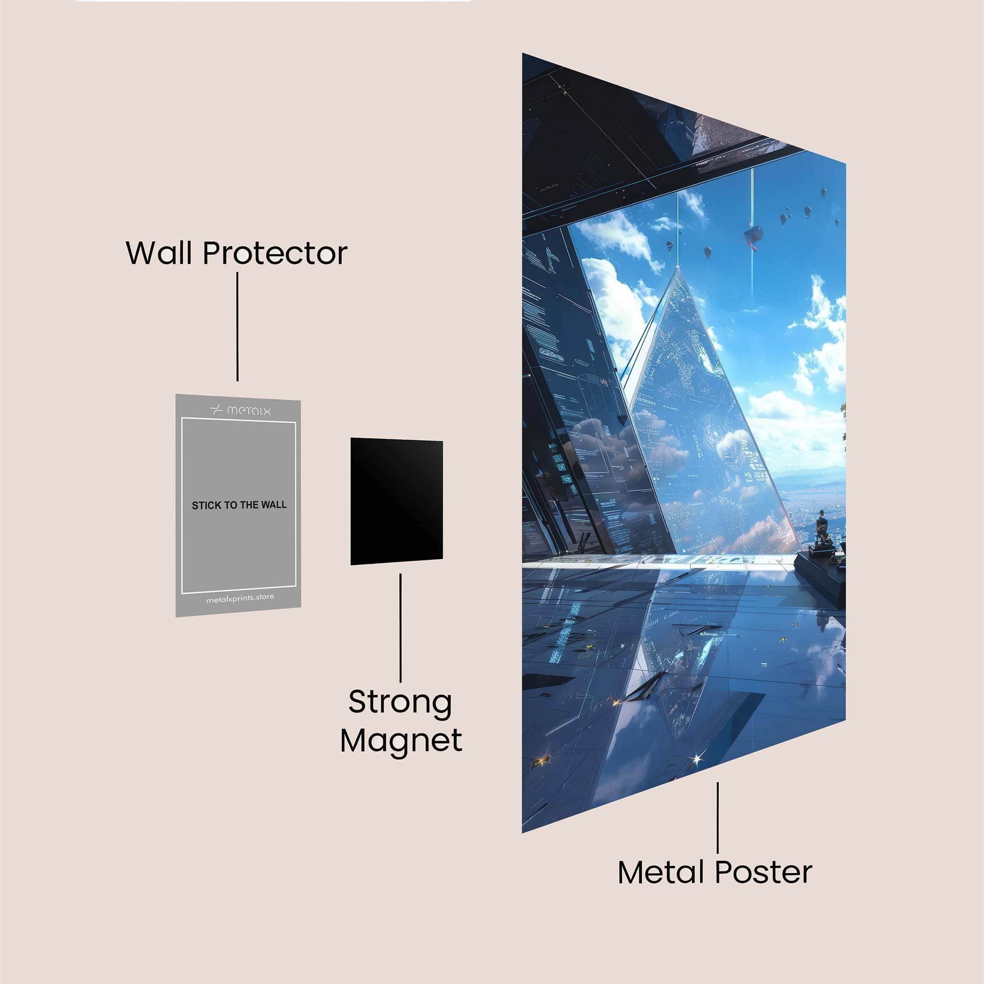 Pyramid Serenity Safe Wall Magnetic / M