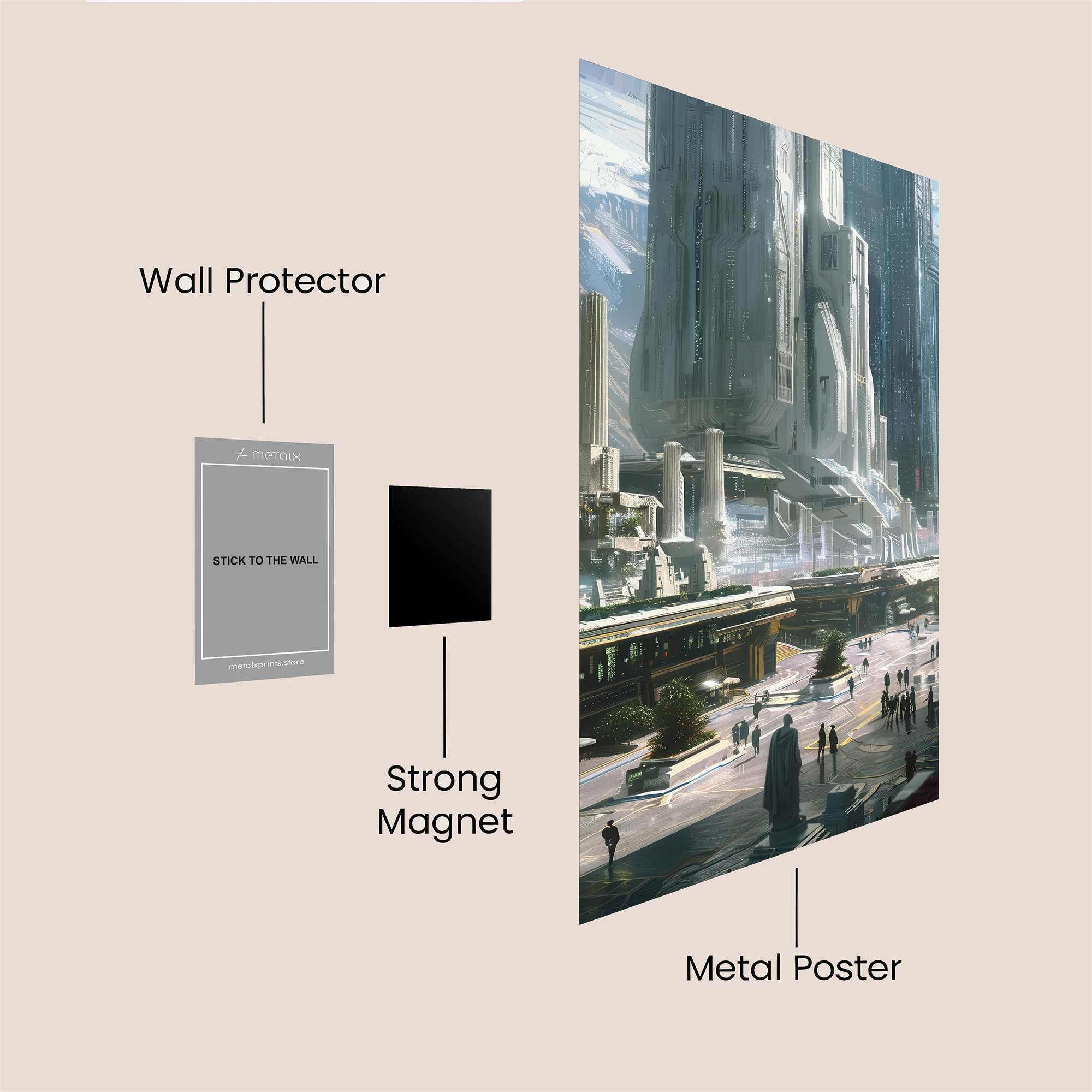 Neon Serenity Safe Wall Magnetic / M
