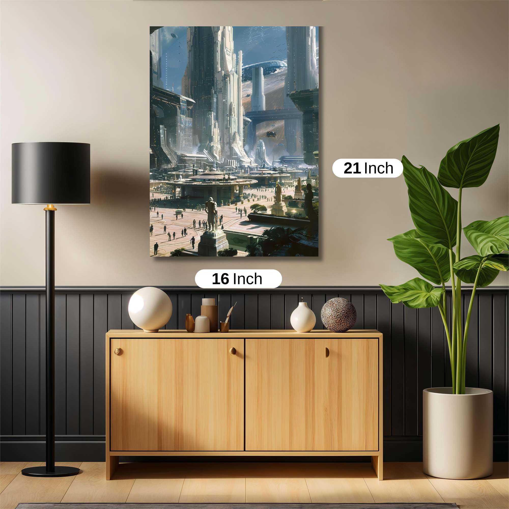 Futuristic Serenity Safe Wall Magnetic / M