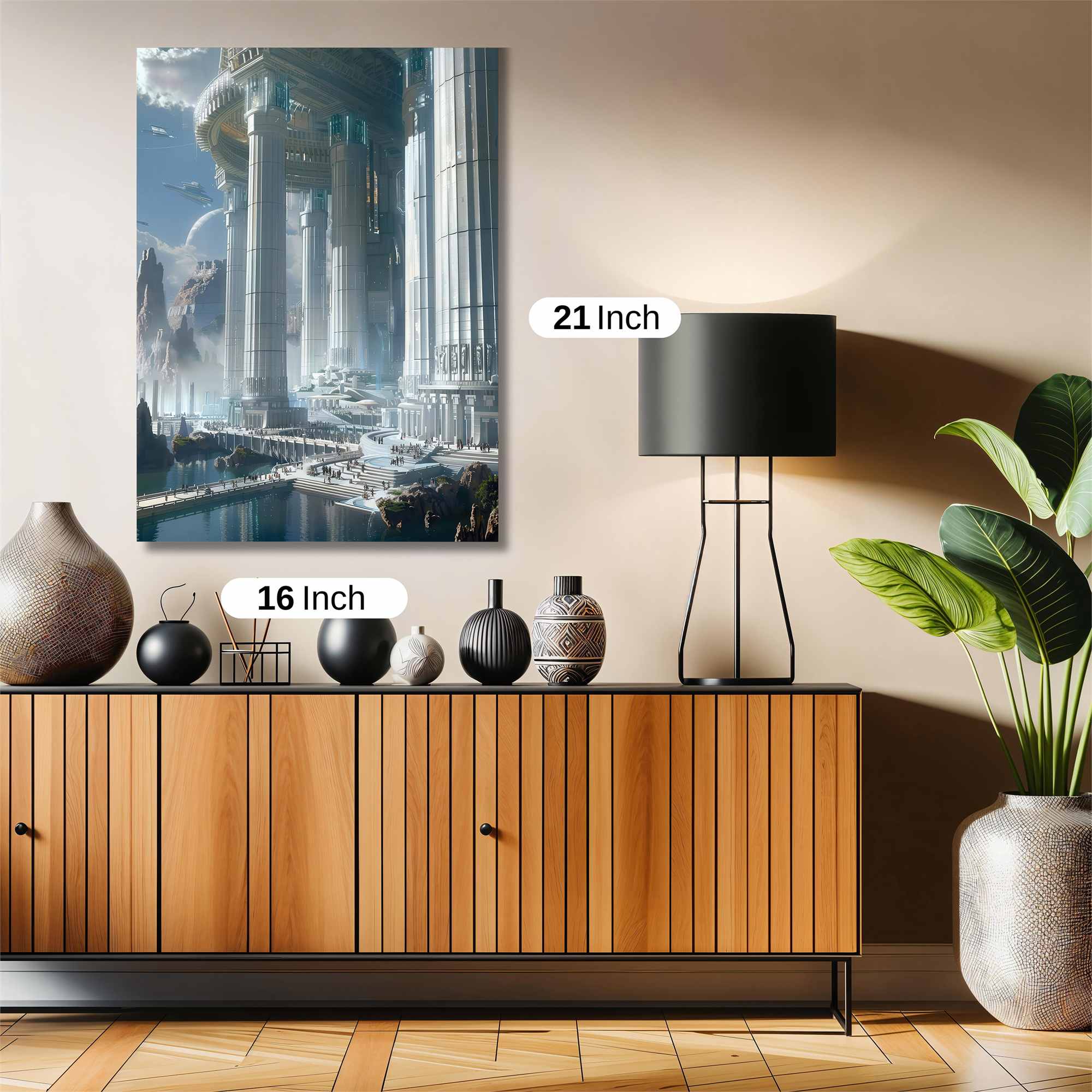 Futuristic Serenity Safe Wall Magnetic / M