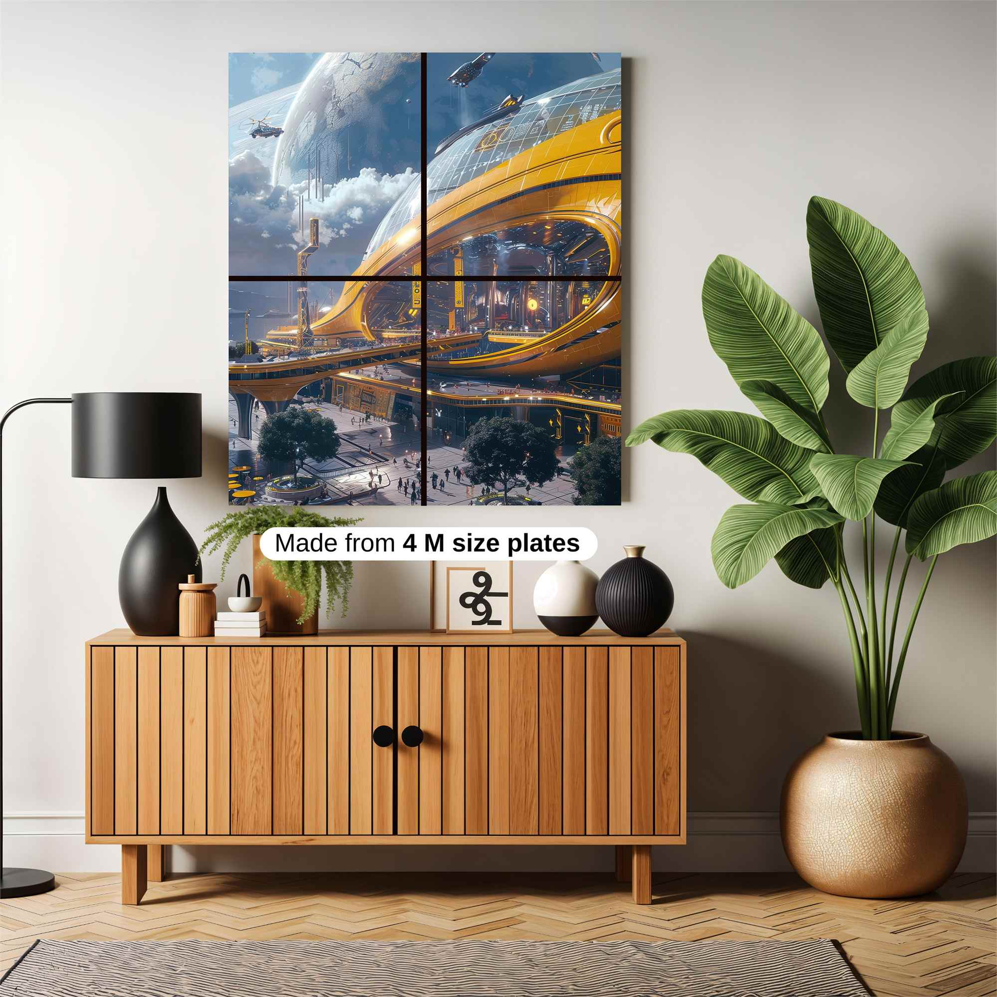 Futuristic Serenity Safe Wall Magnetic / M