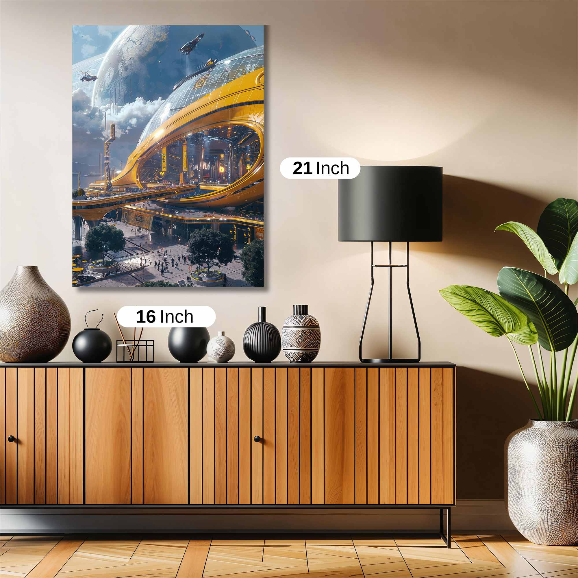 Futuristic Serenity Safe Wall Magnetic / M