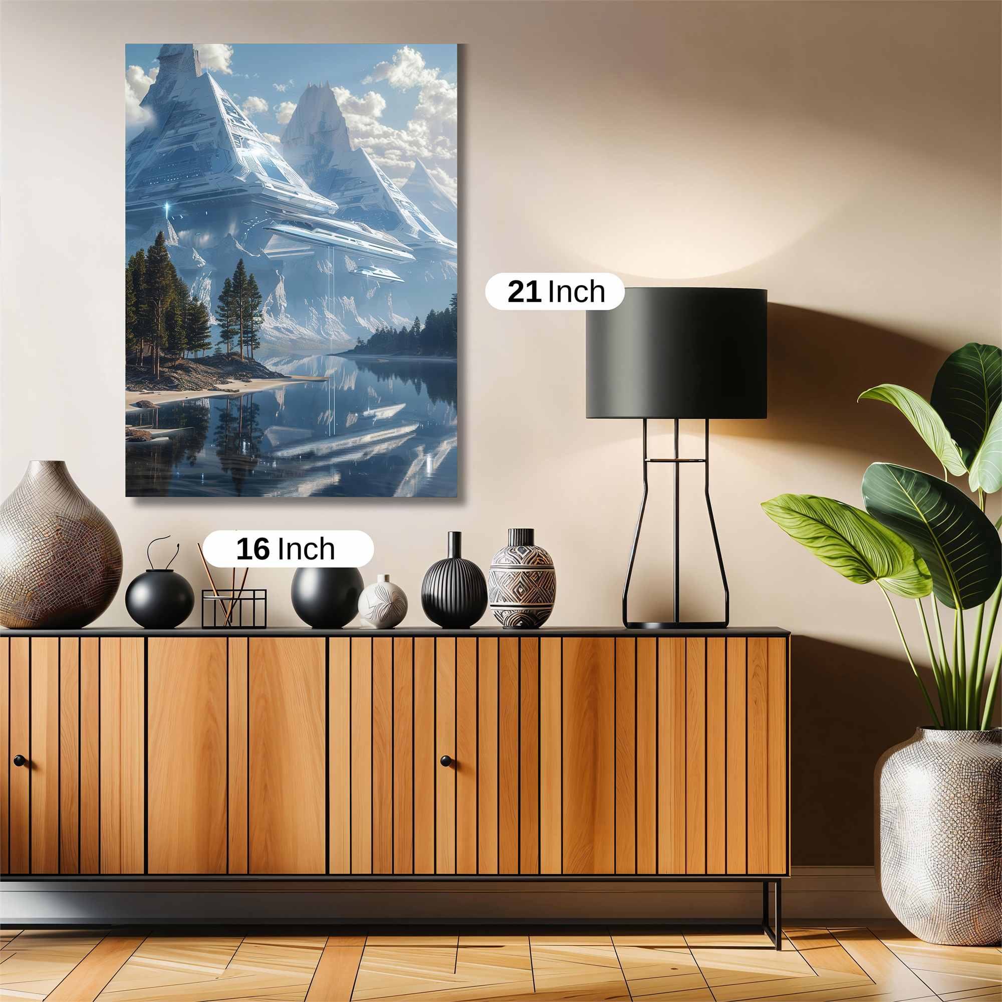 Futuristic Serenity Safe Wall Magnetic / M