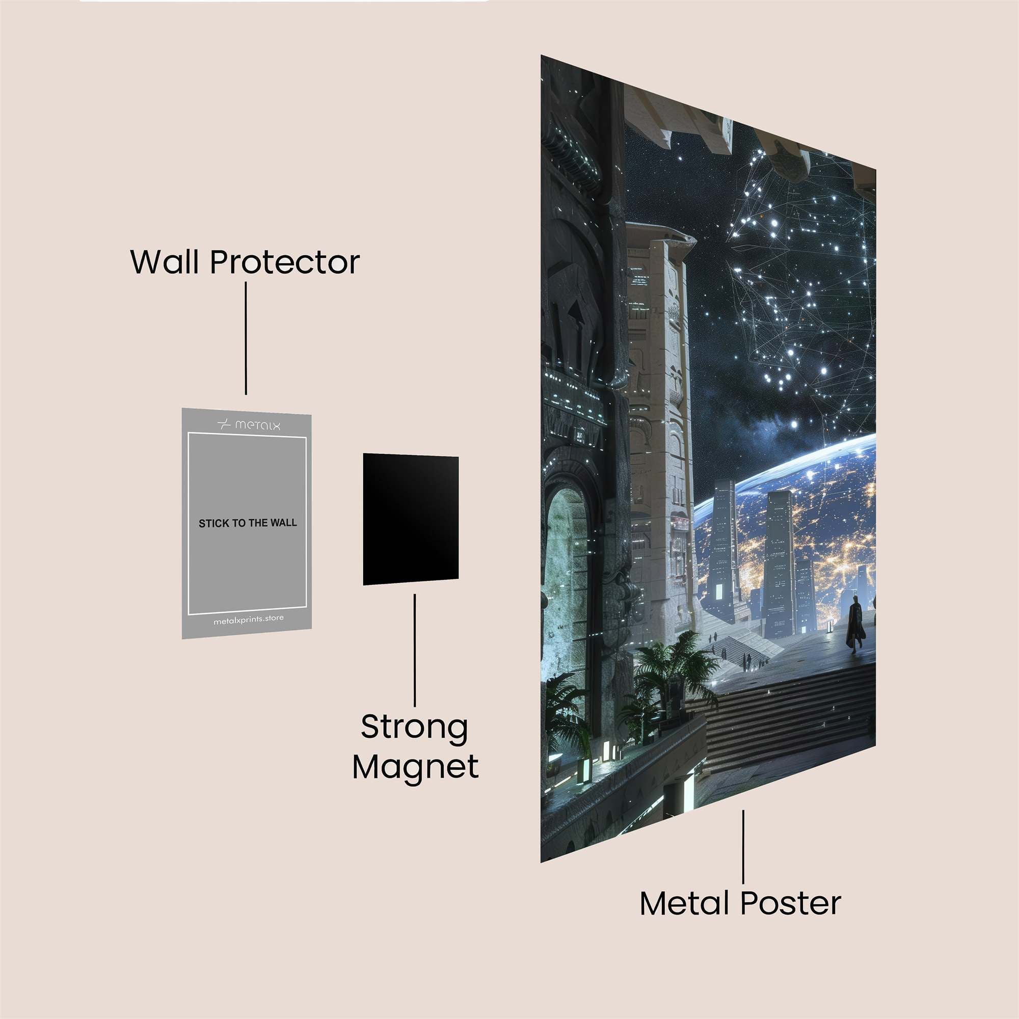 Cosmos Awe Safe Wall Magnetic / M