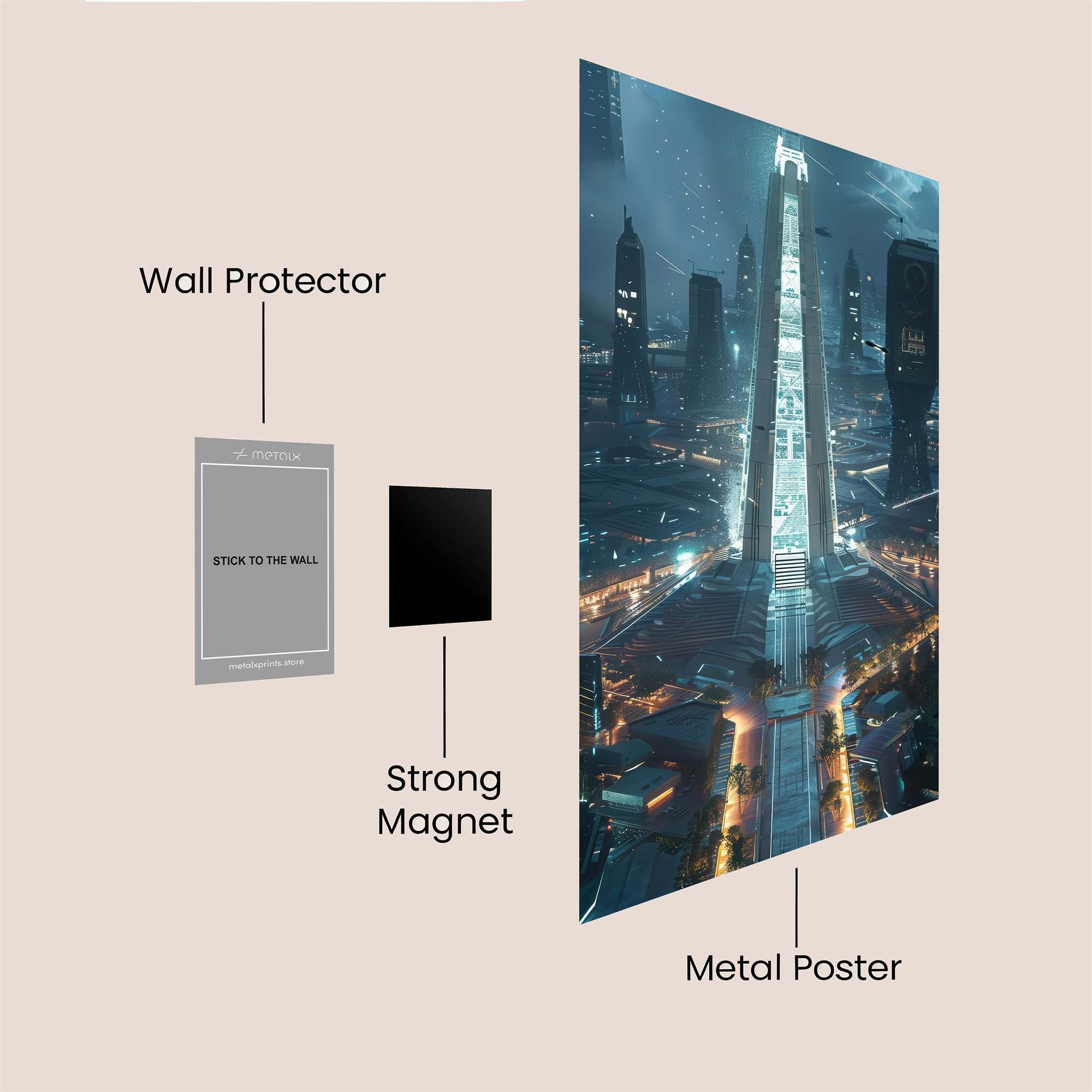 Cyber Monolith Safe Wall Magnetic / M