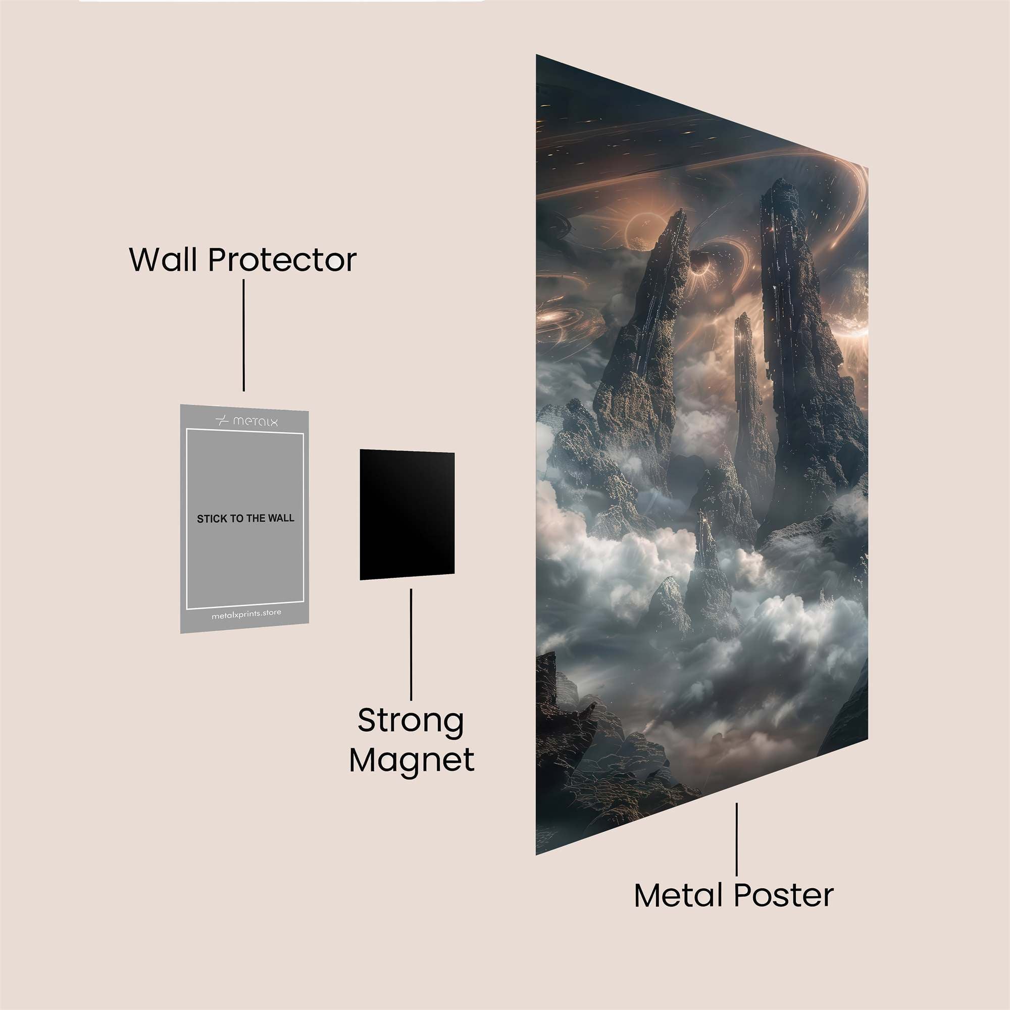 Cosmic Serenity Safe Wall Magnetic / M
