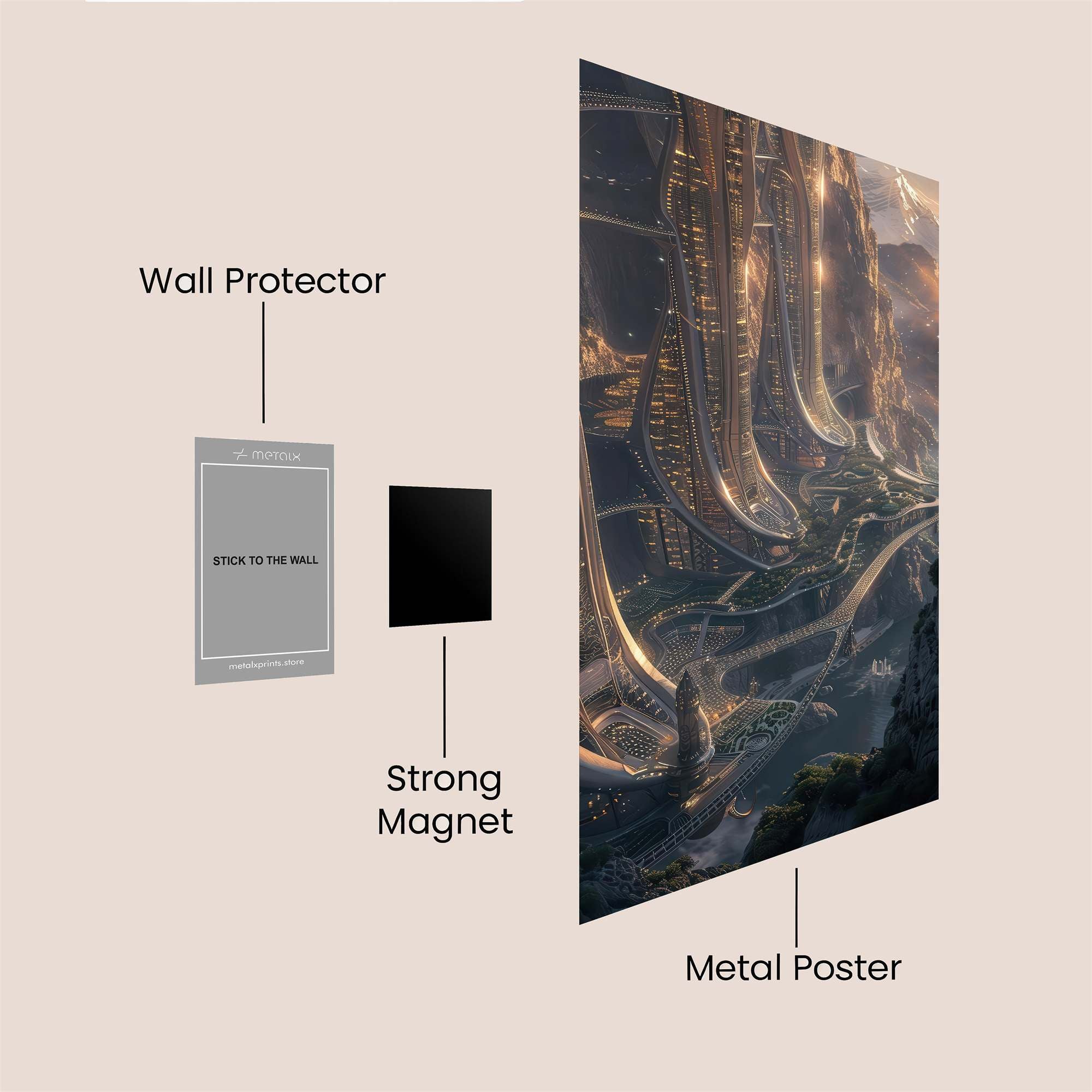 Arcane Metropolis Safe Wall Magnetic / M