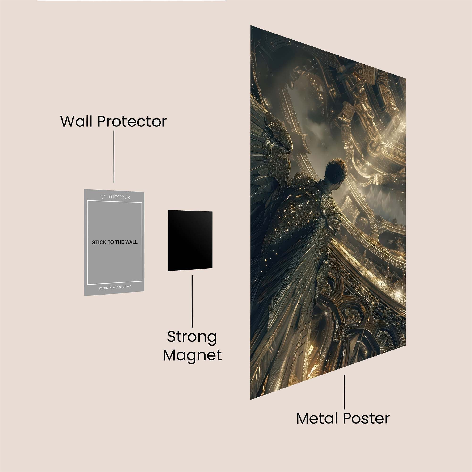Angel Ascending Safe Wall Magnetic / M