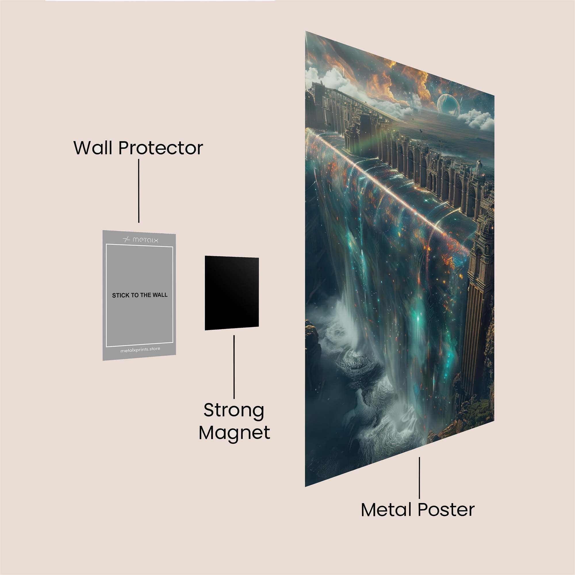 Celestial Cascade Safe Wall Magnetic / M