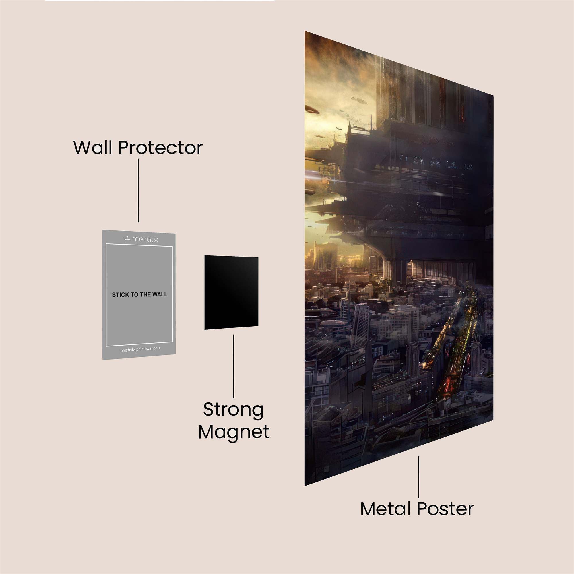 Dystopian Dawn Safe Wall Magnetic / M