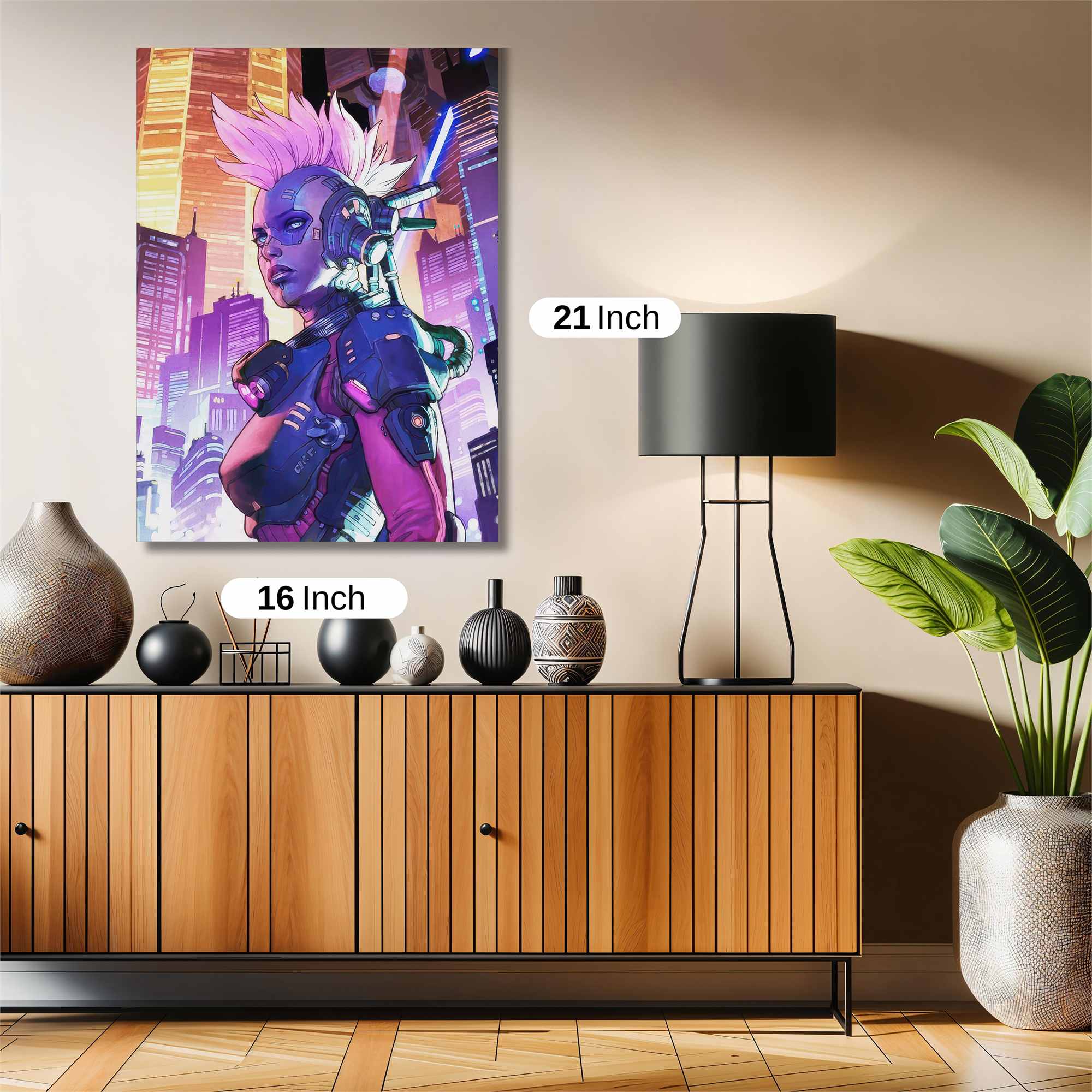 Cyberpunk Vixen Safe Wall Magnetic / M