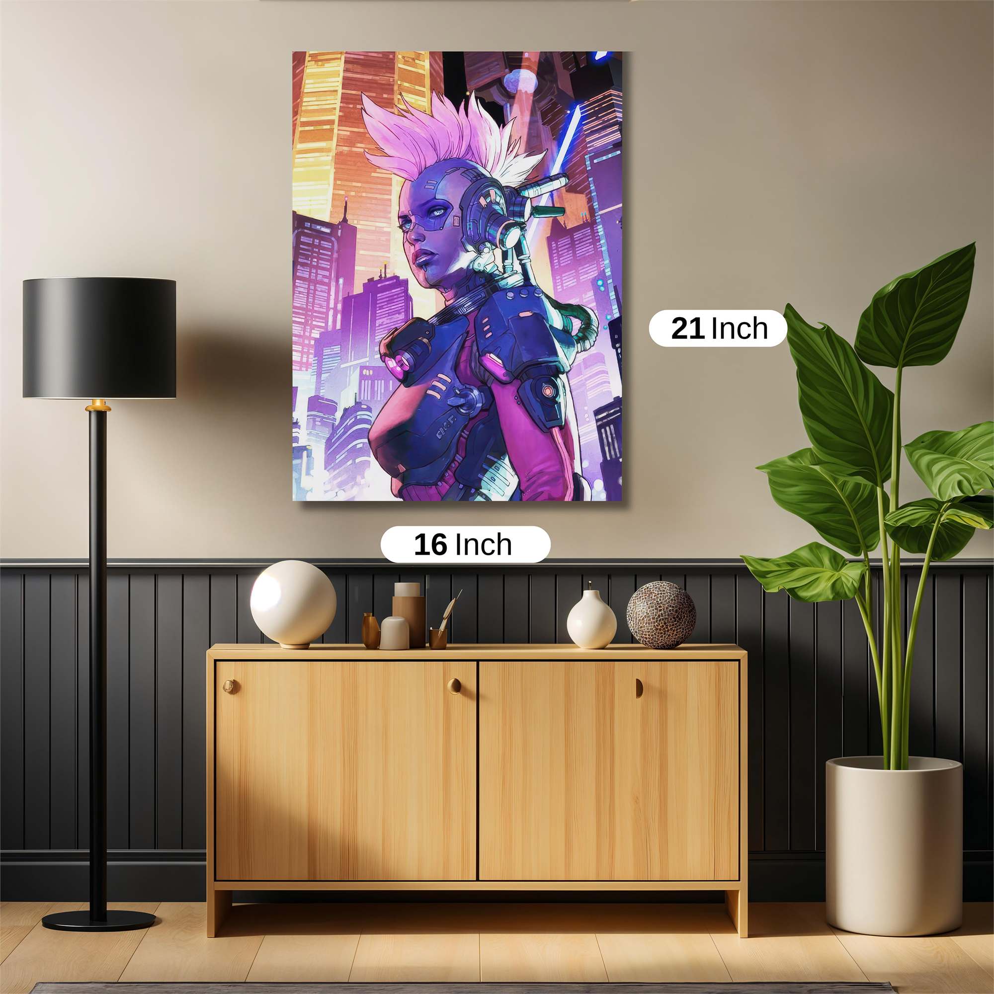 Cyberpunk Vixen Safe Wall Magnetic / M