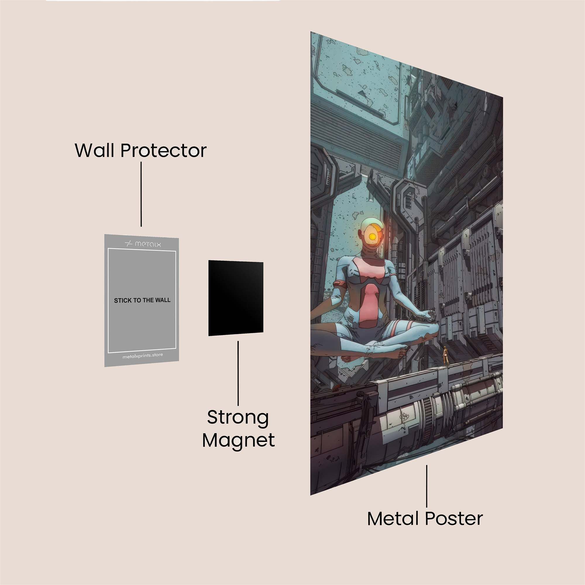 Cyber Serenity Safe Wall Magnetic / M