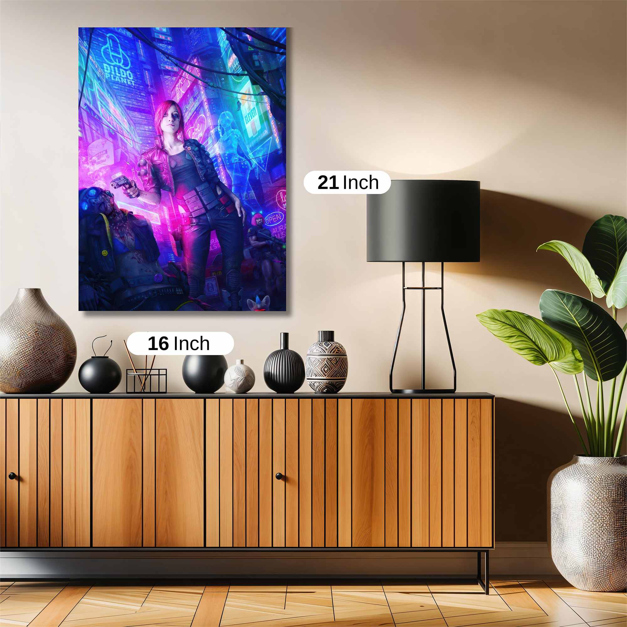 Cyberpunk Vixen Safe Wall Magnetic / M