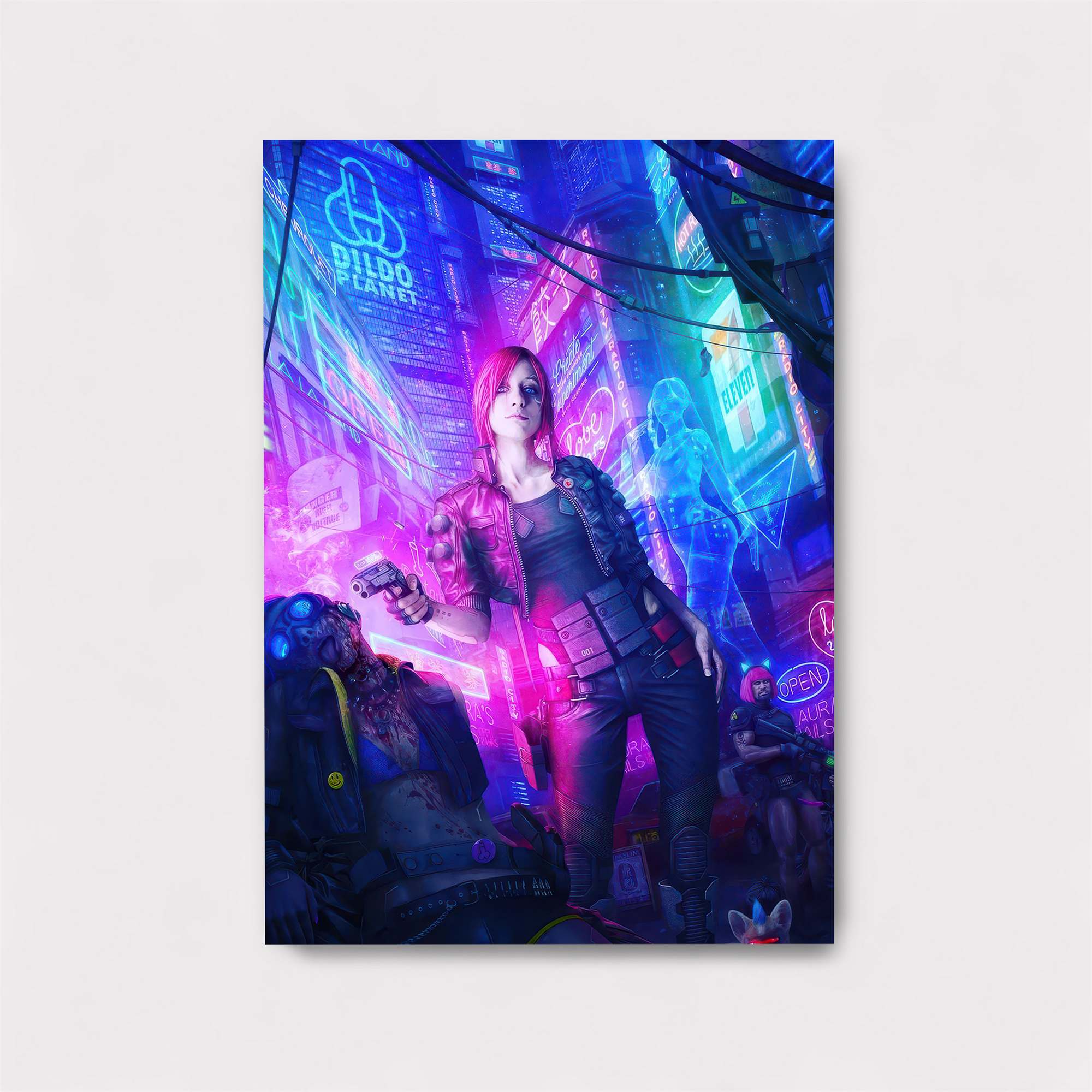 Cyberpunk Vixen Safe Wall Magnetic / M