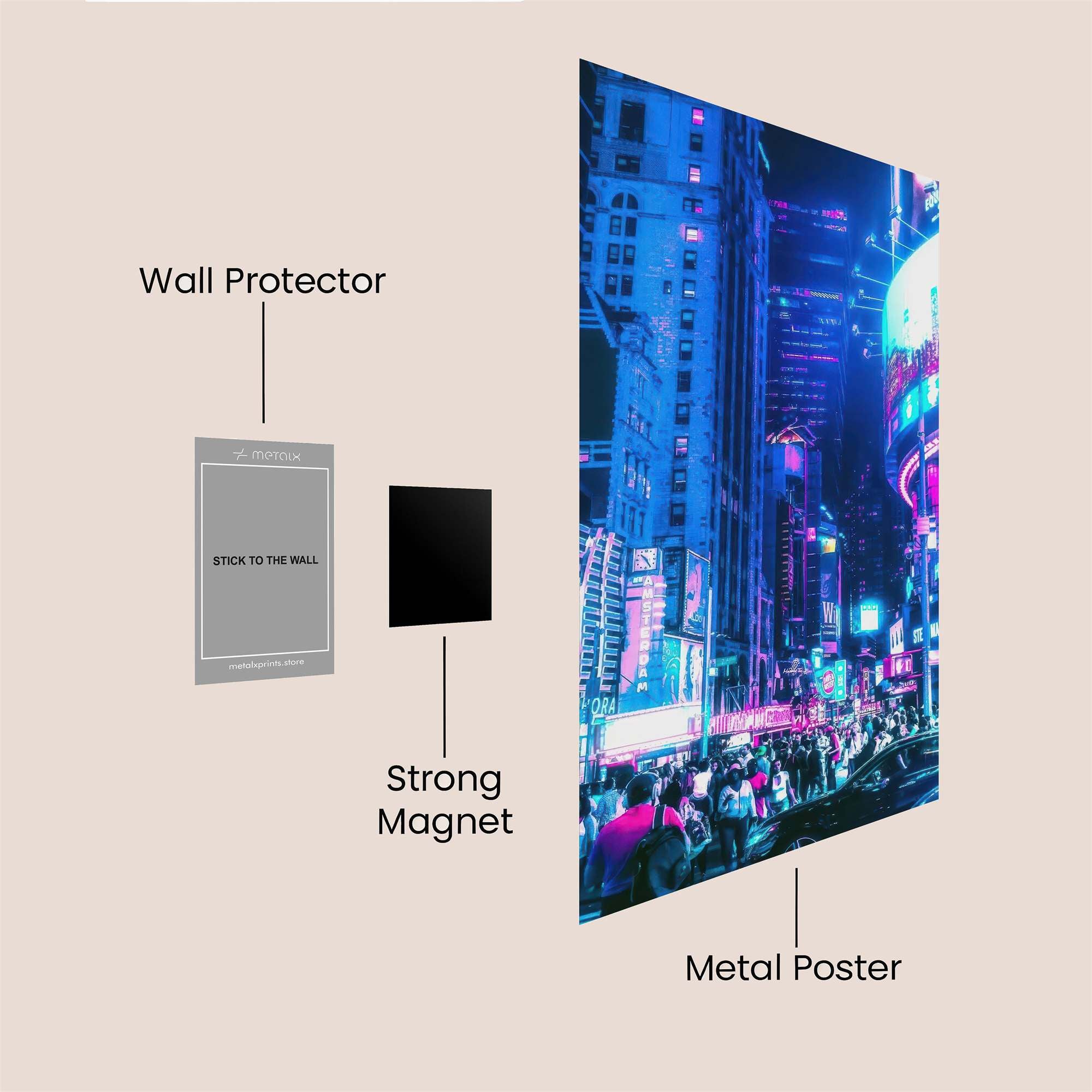 TimesSquare Tranquil Safe Wall Magnetic / M