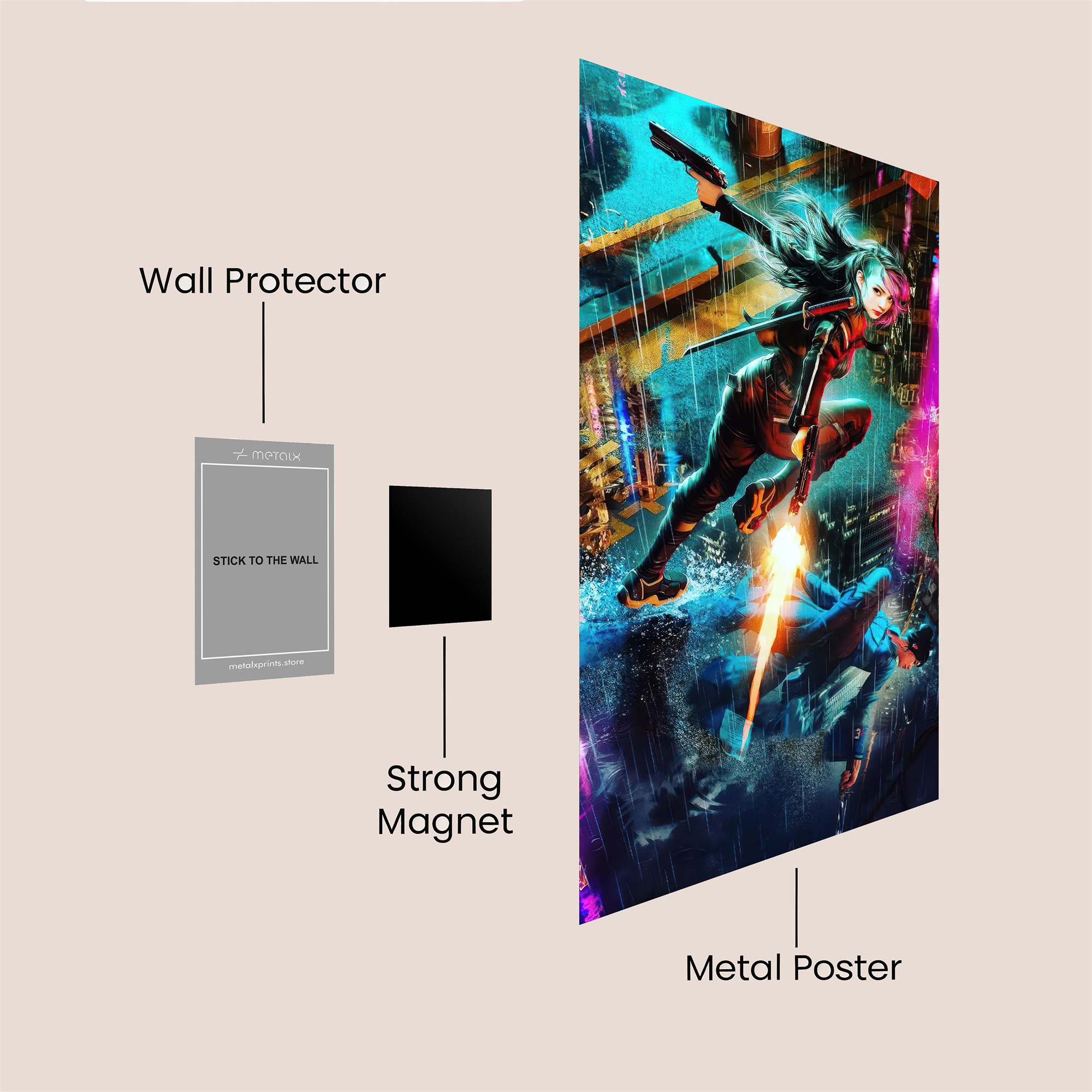 Cyberpunk Fury Safe Wall Magnetic / M