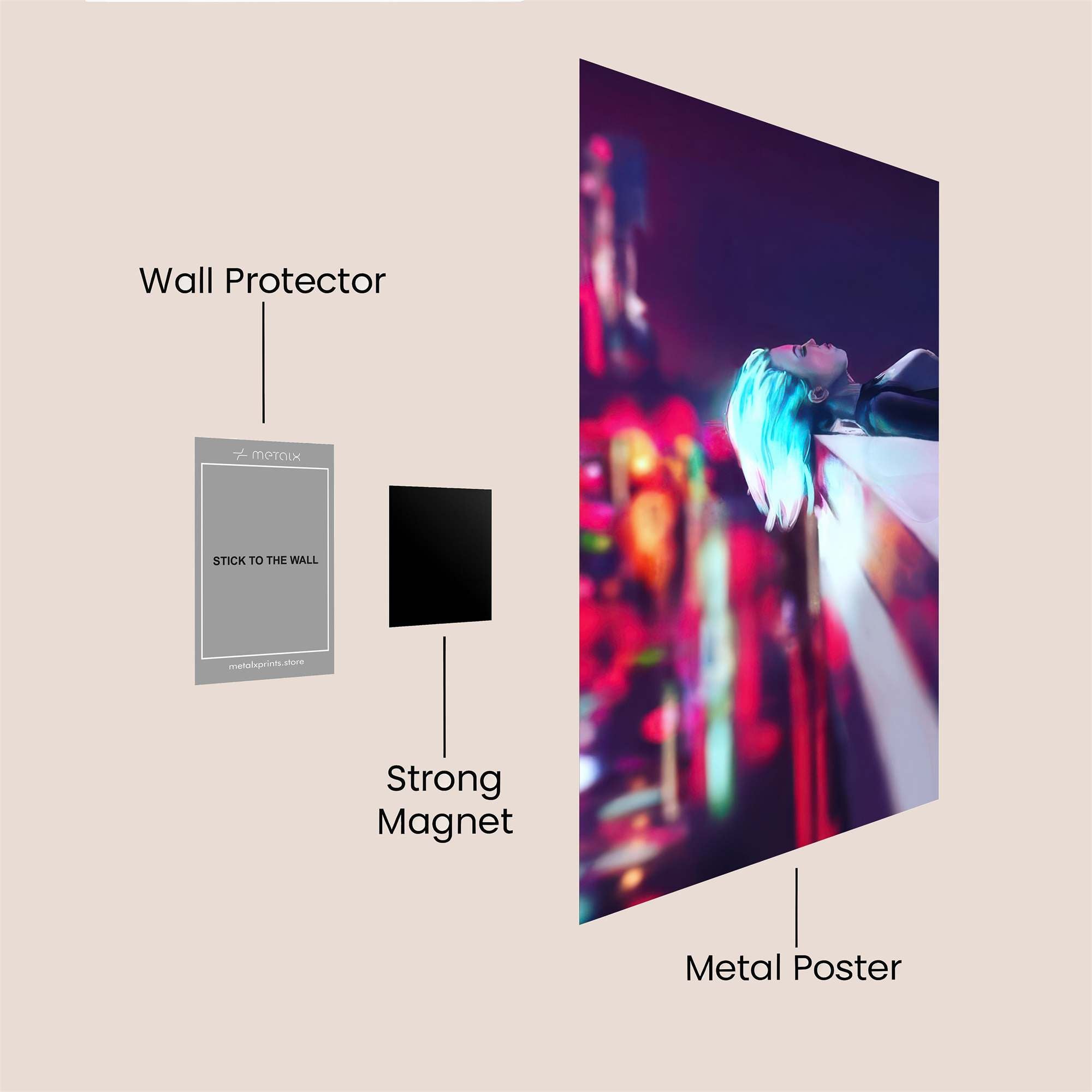 Neon Reverie Safe Wall Magnetic / M