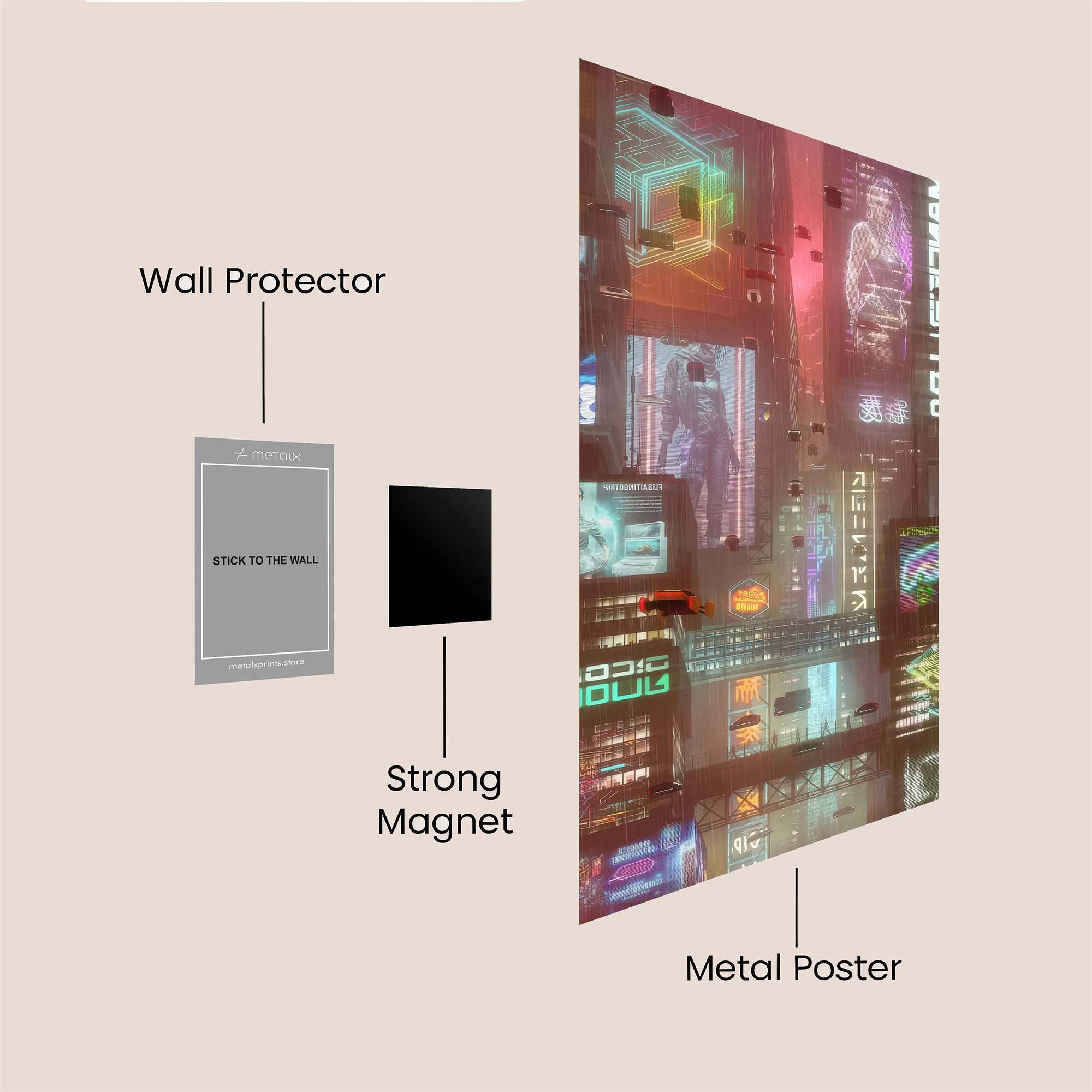 NeonPulse Safe Wall Magnetic / M