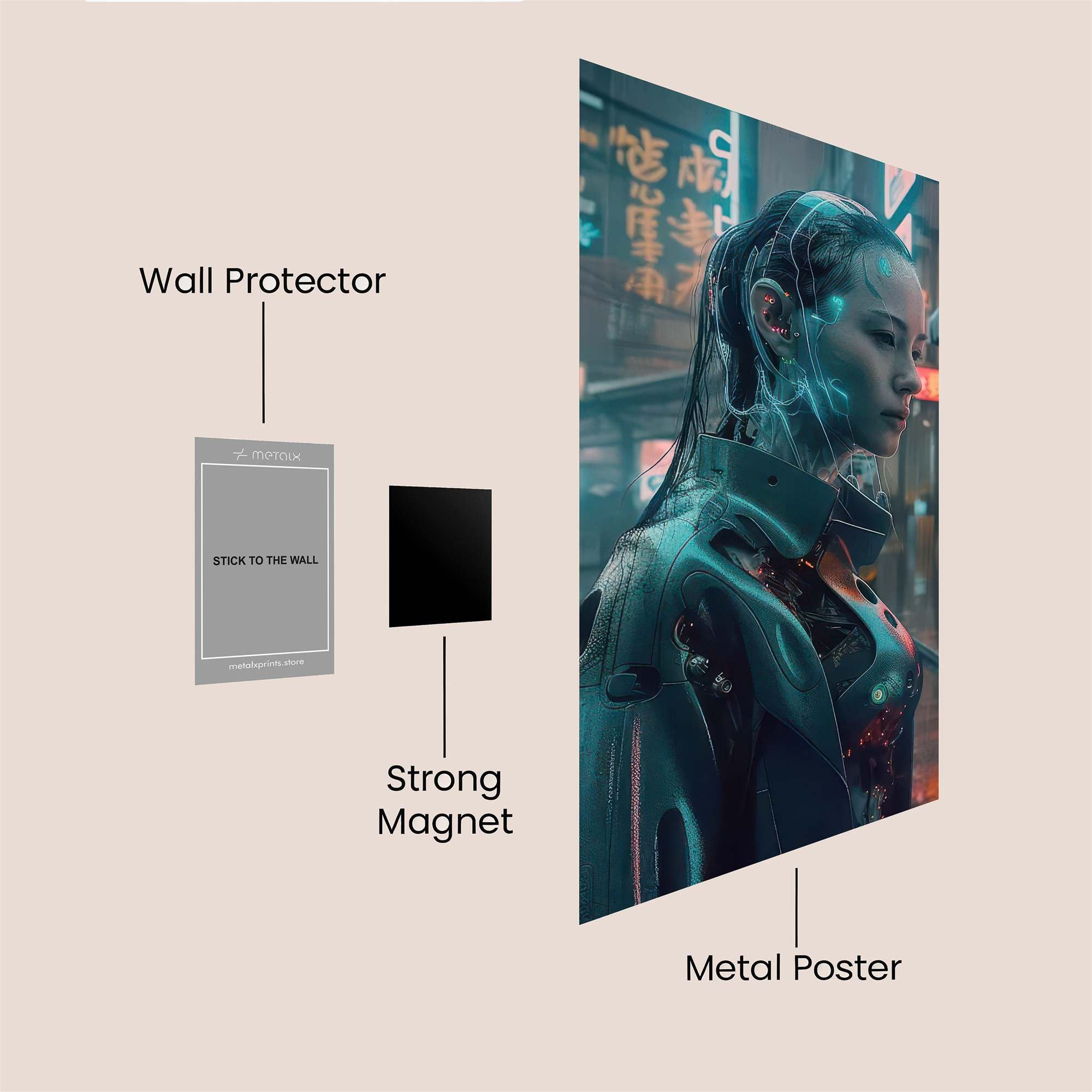 Cyberpunk Solitude Safe Wall Magnetic / M