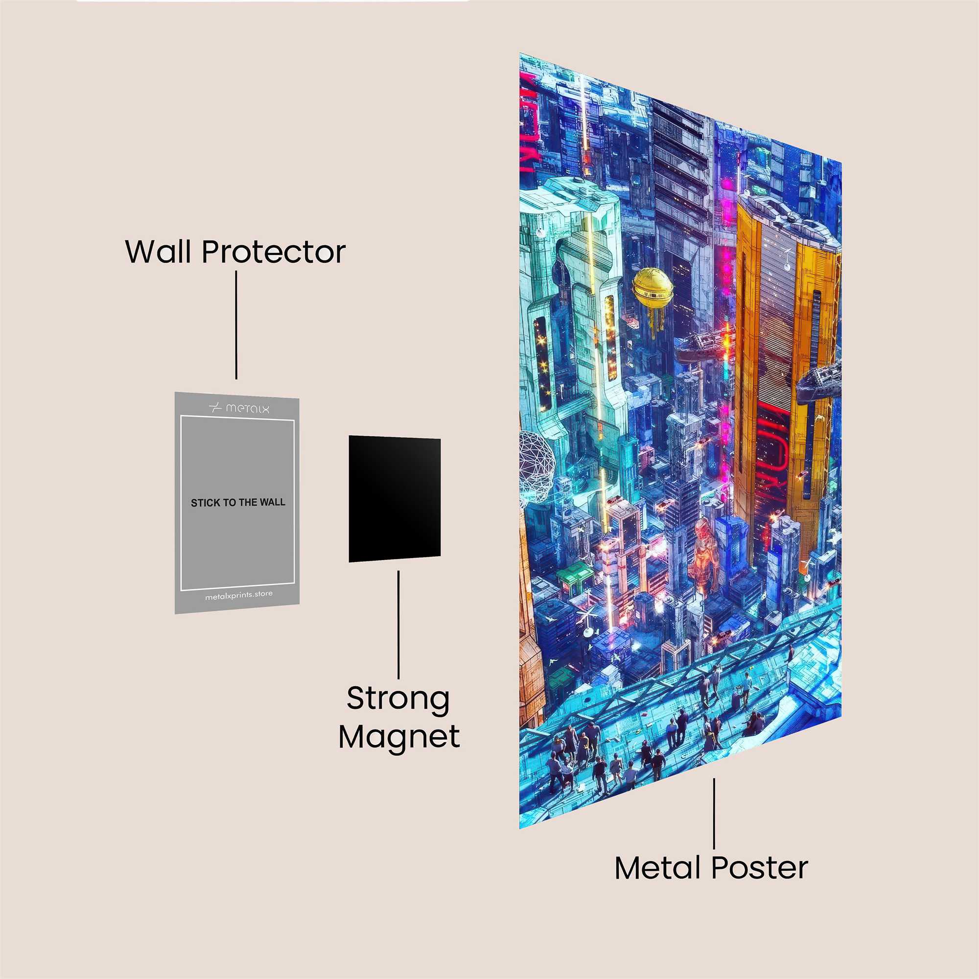 Neon Dreams Safe Wall Magnetic / M