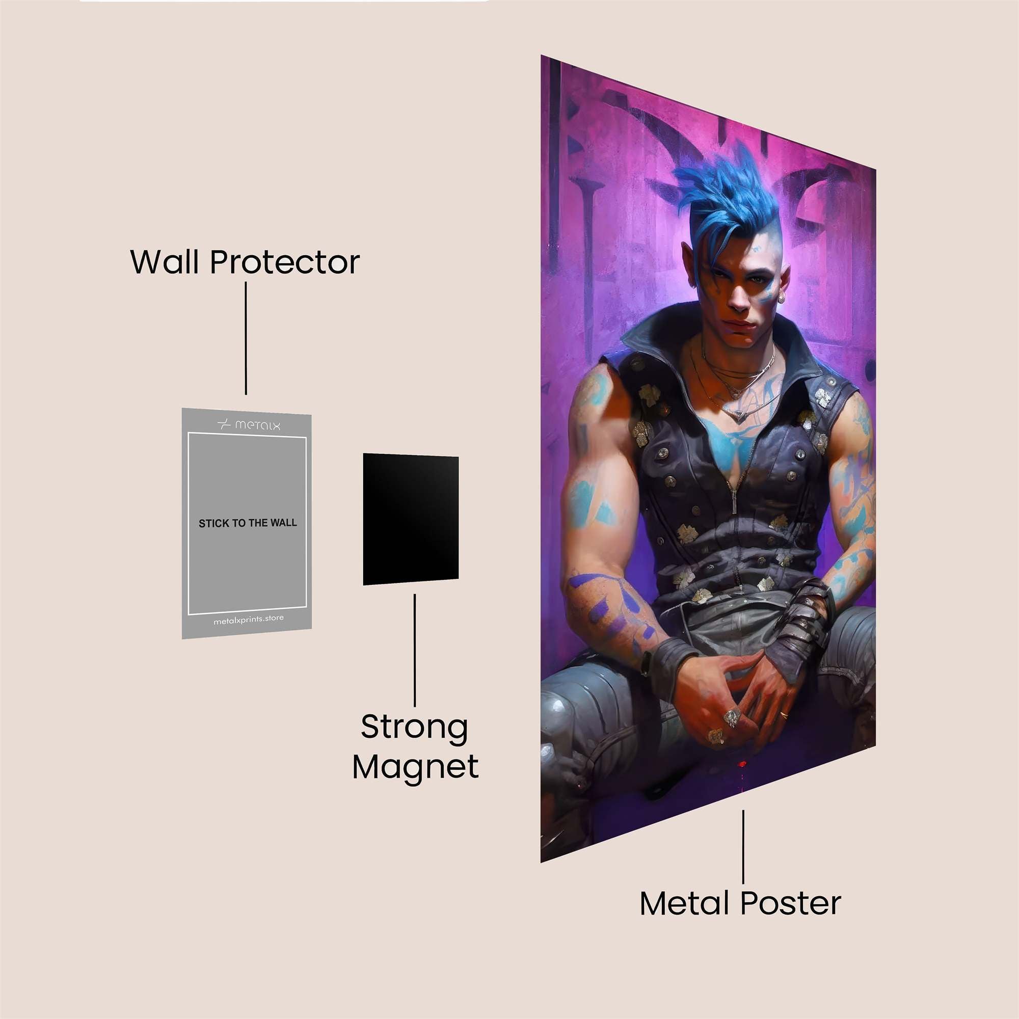 Cyber Rebel Safe Wall Magnetic / M