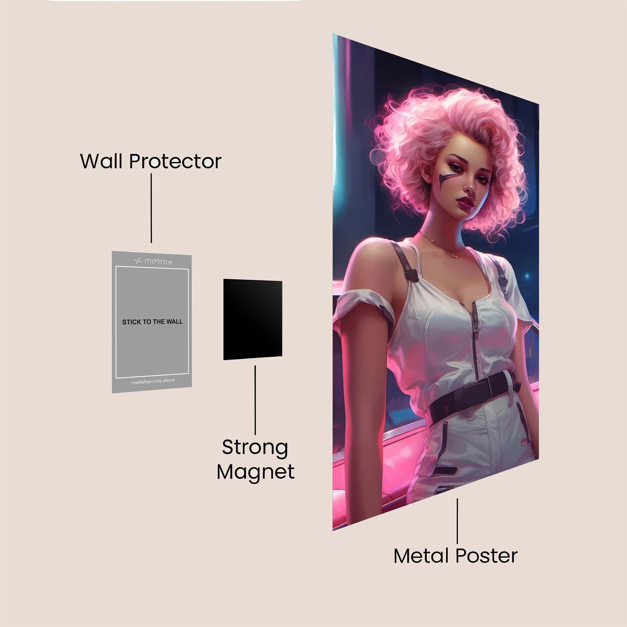 Neon Rebel Safe Wall Magnetic / M