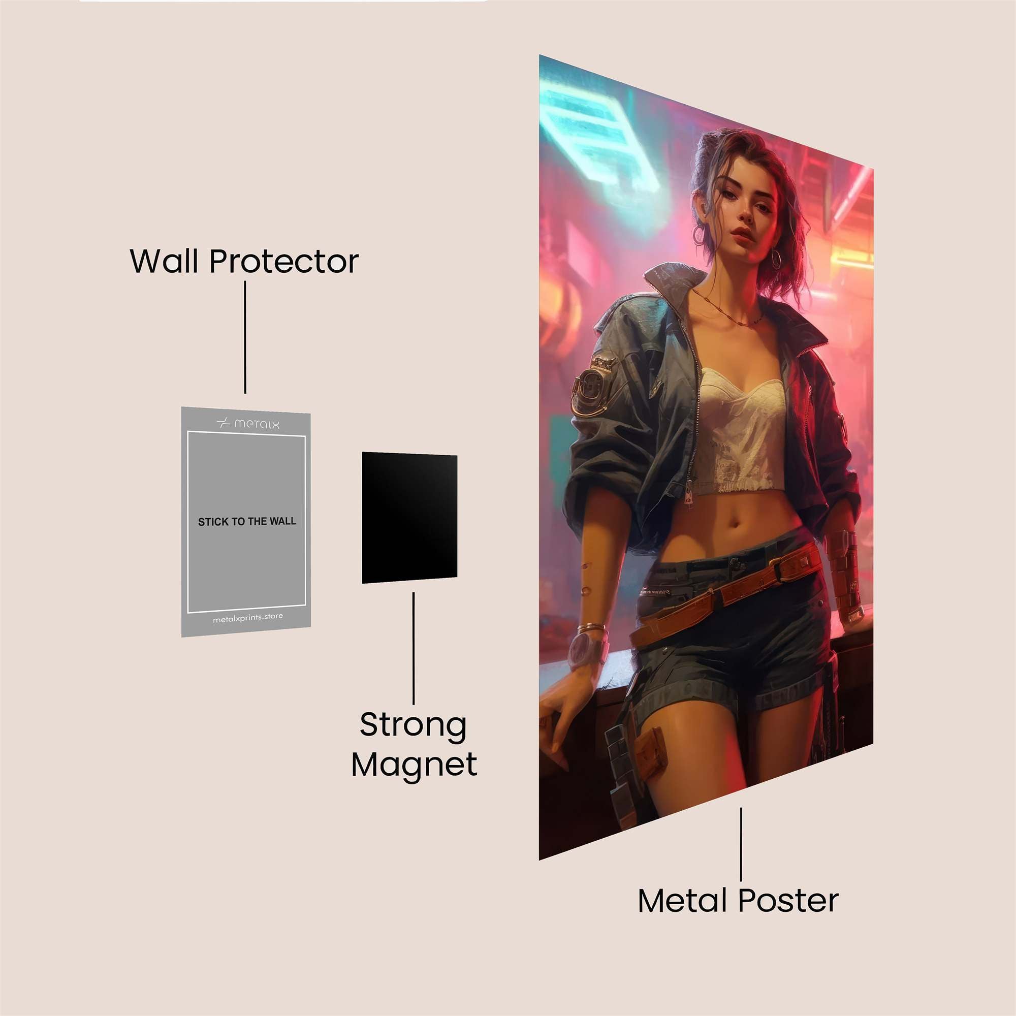 Cyberpunk Vibe Safe Wall Magnetic / M