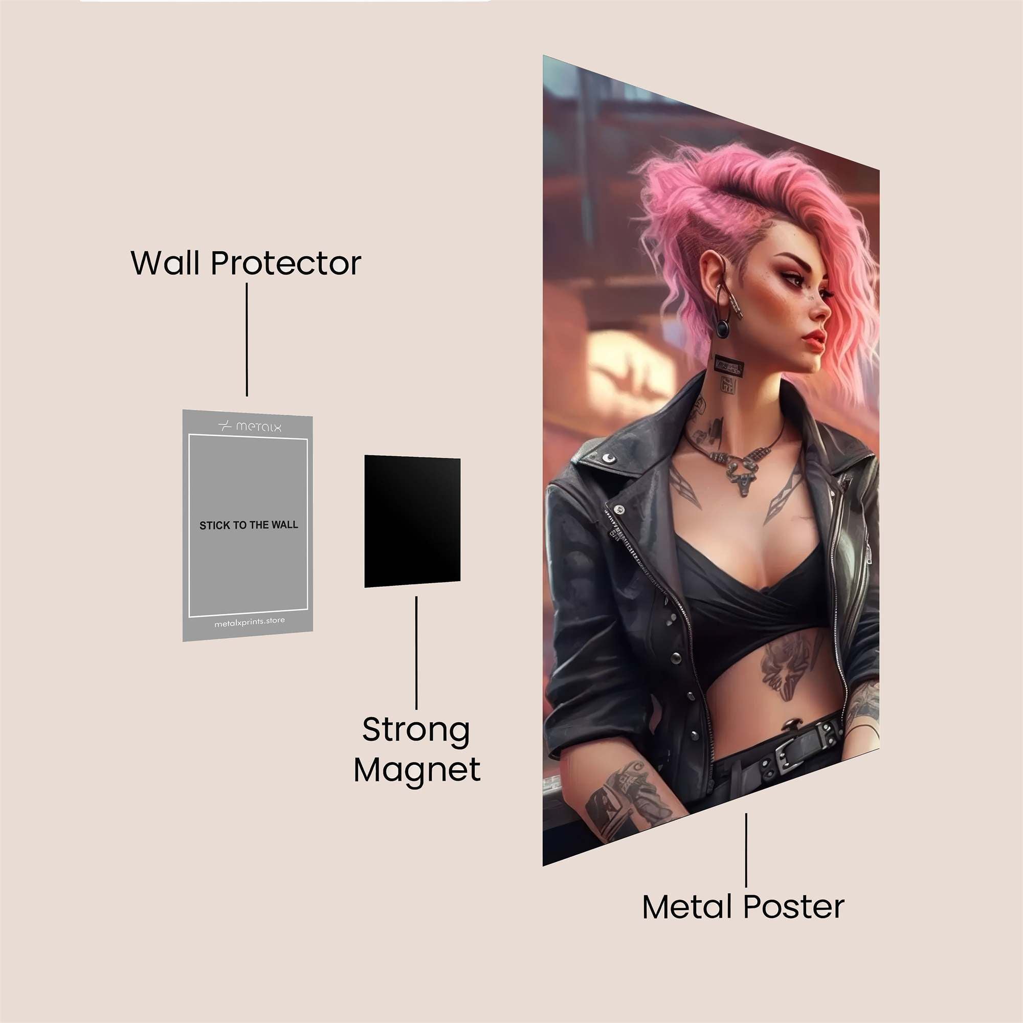 Cyberpunk Rebel Safe Wall Magnetic / M