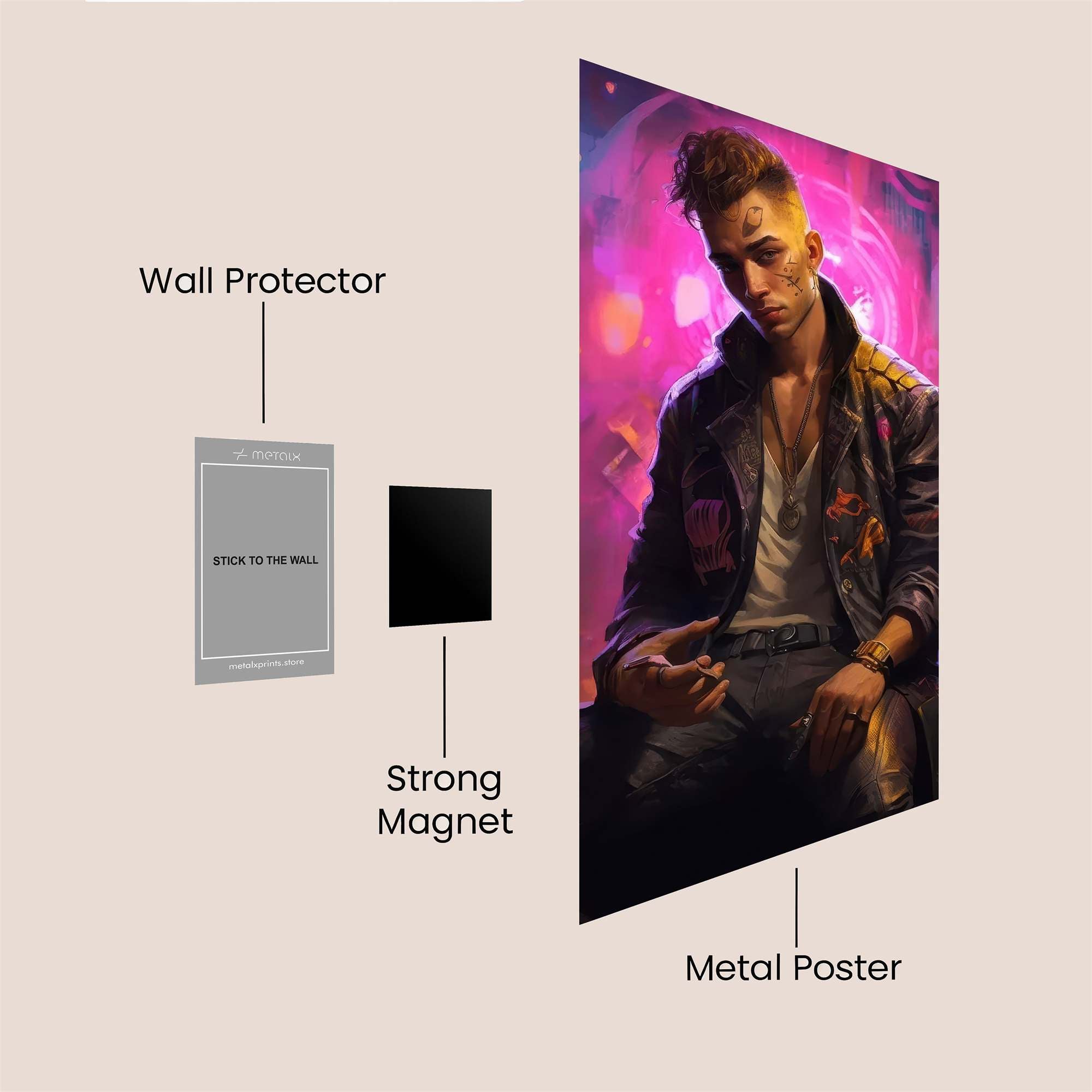 Neon Rebel Safe Wall Magnetic / M