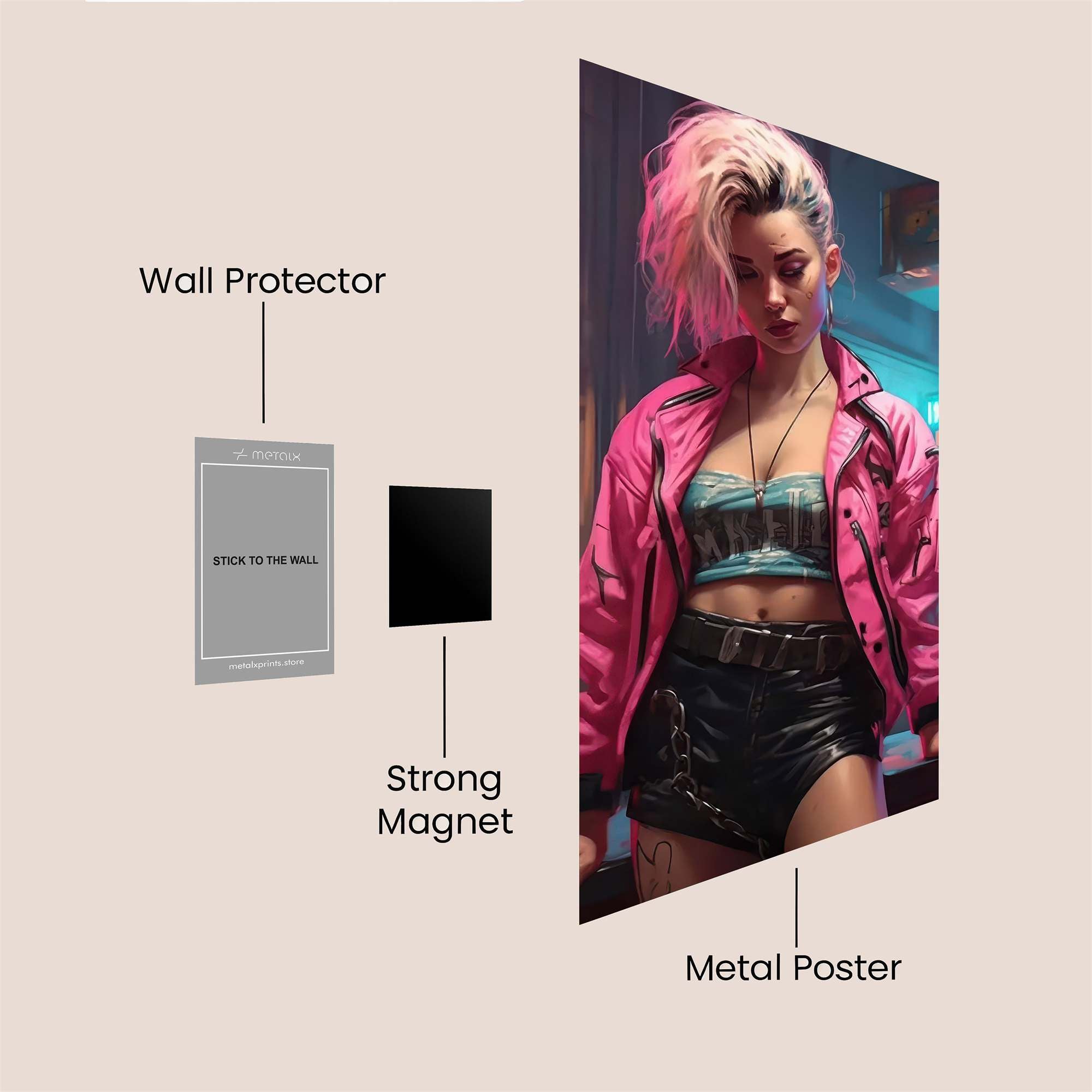 Neon Rebel Safe Wall Magnetic / M