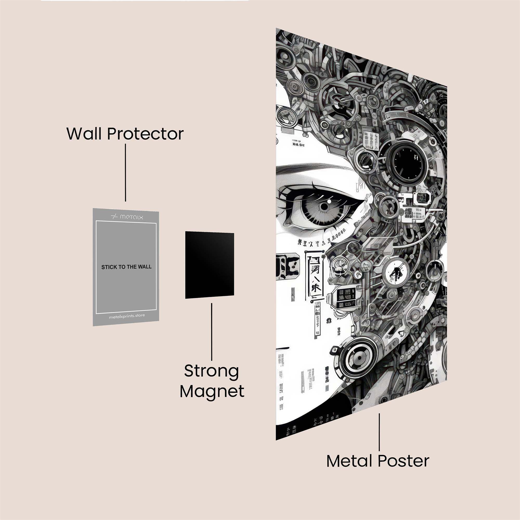 Cyber Serenity Safe Wall Magnetic / M