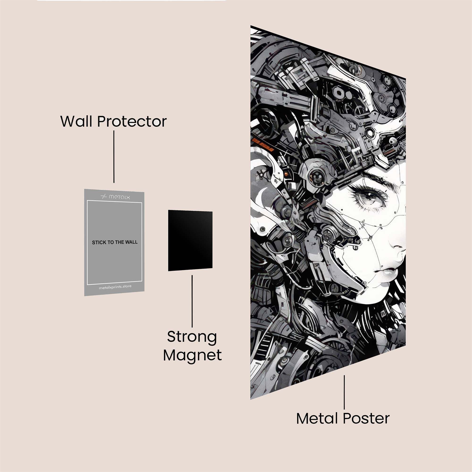 Cyber Serenity Safe Wall Magnetic / M