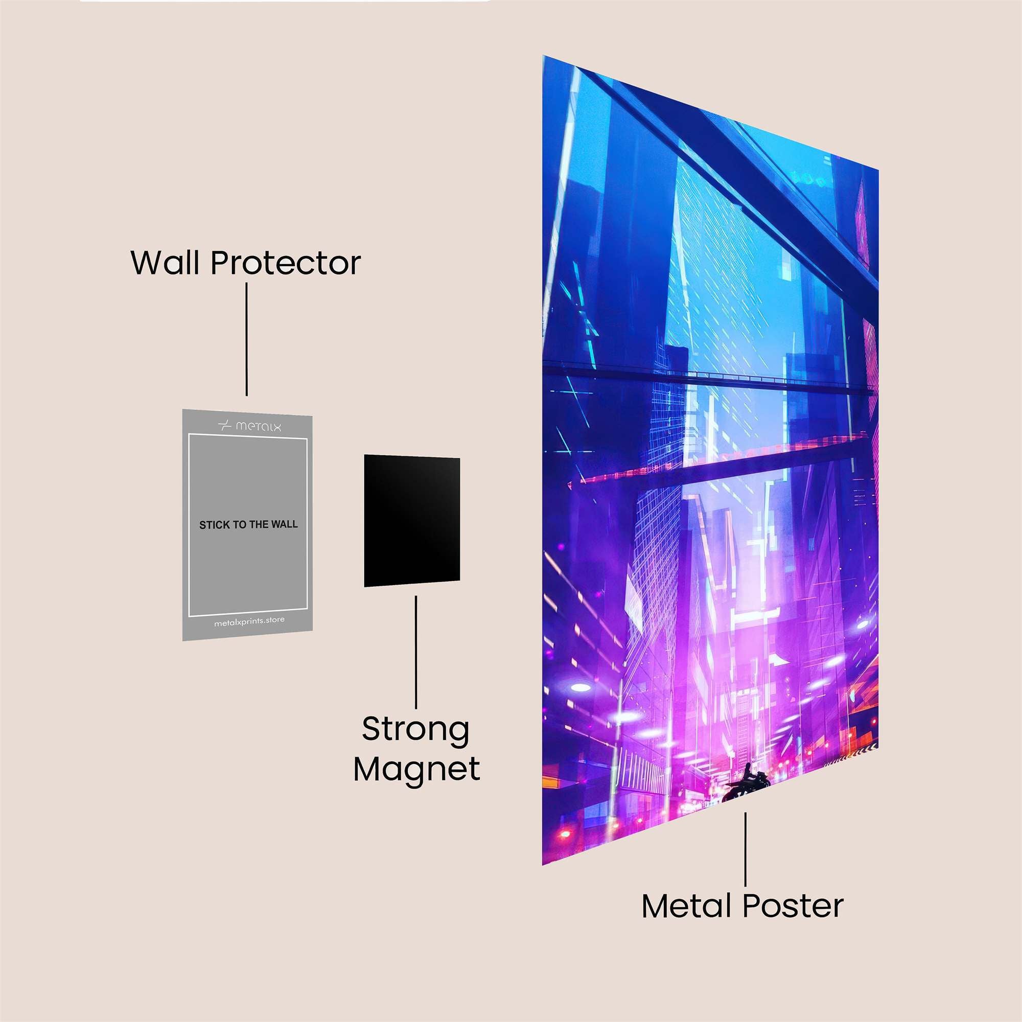 Neon Serenity Safe Wall Magnetic / M