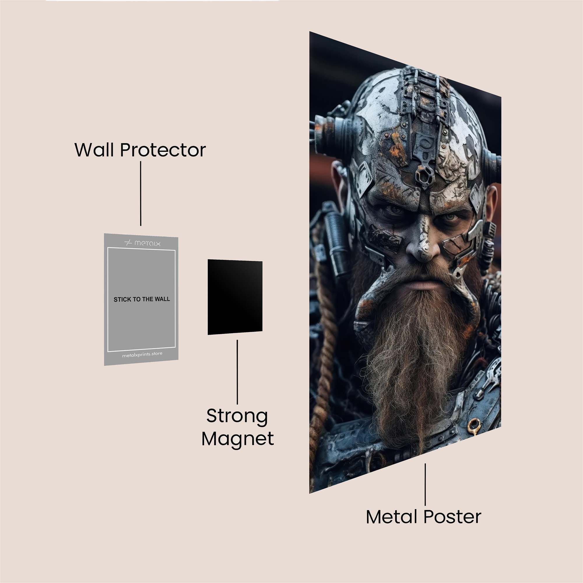 Cyber Viking Safe Wall Magnetic / M