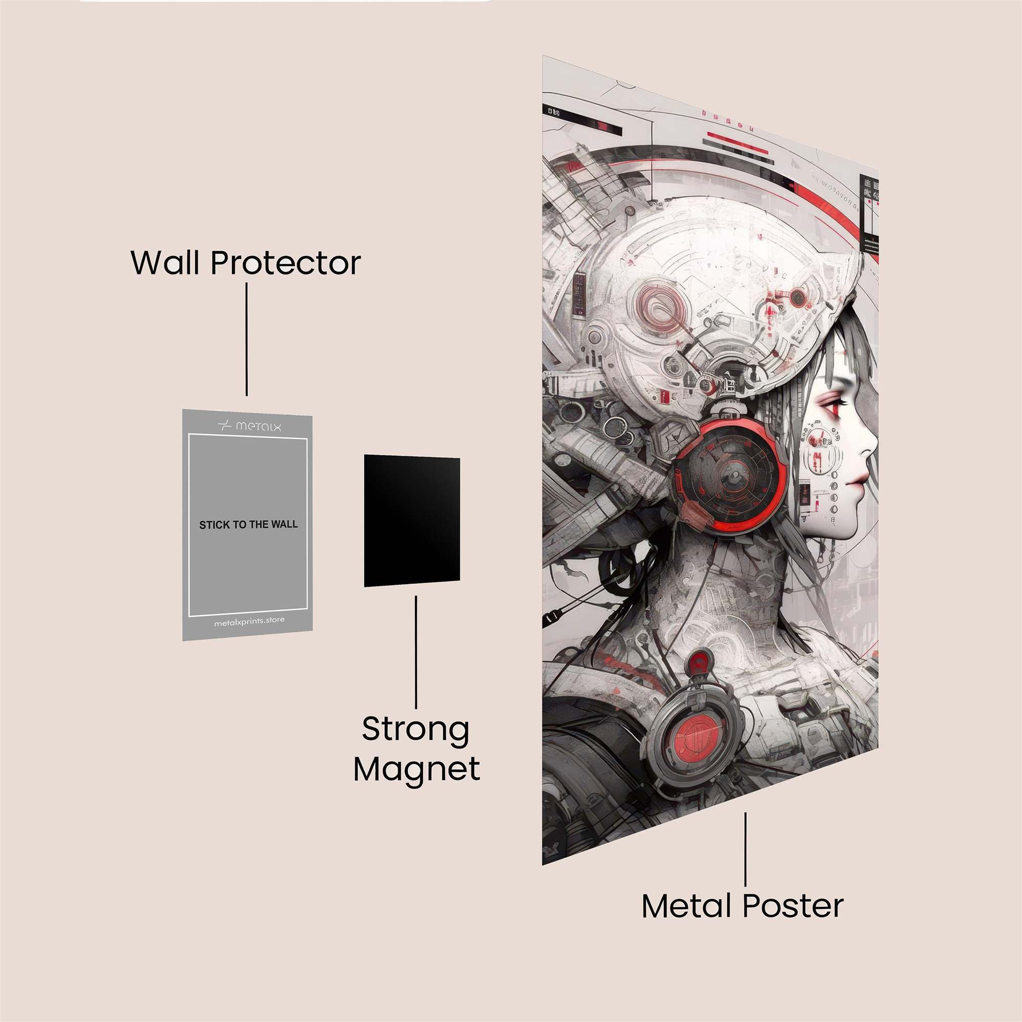 Cyber Serenity Safe Wall Magnetic / M