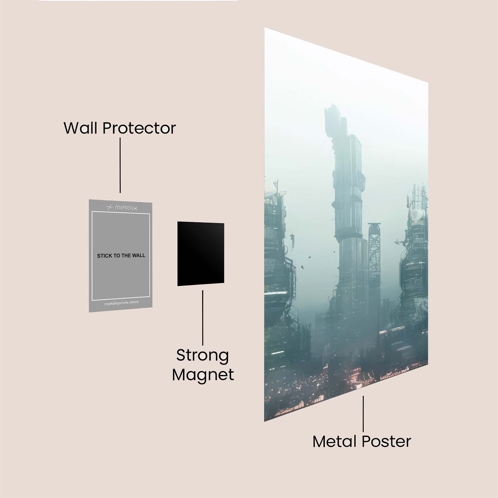 Cyberpunk Desolation Safe Wall Magnetic / M