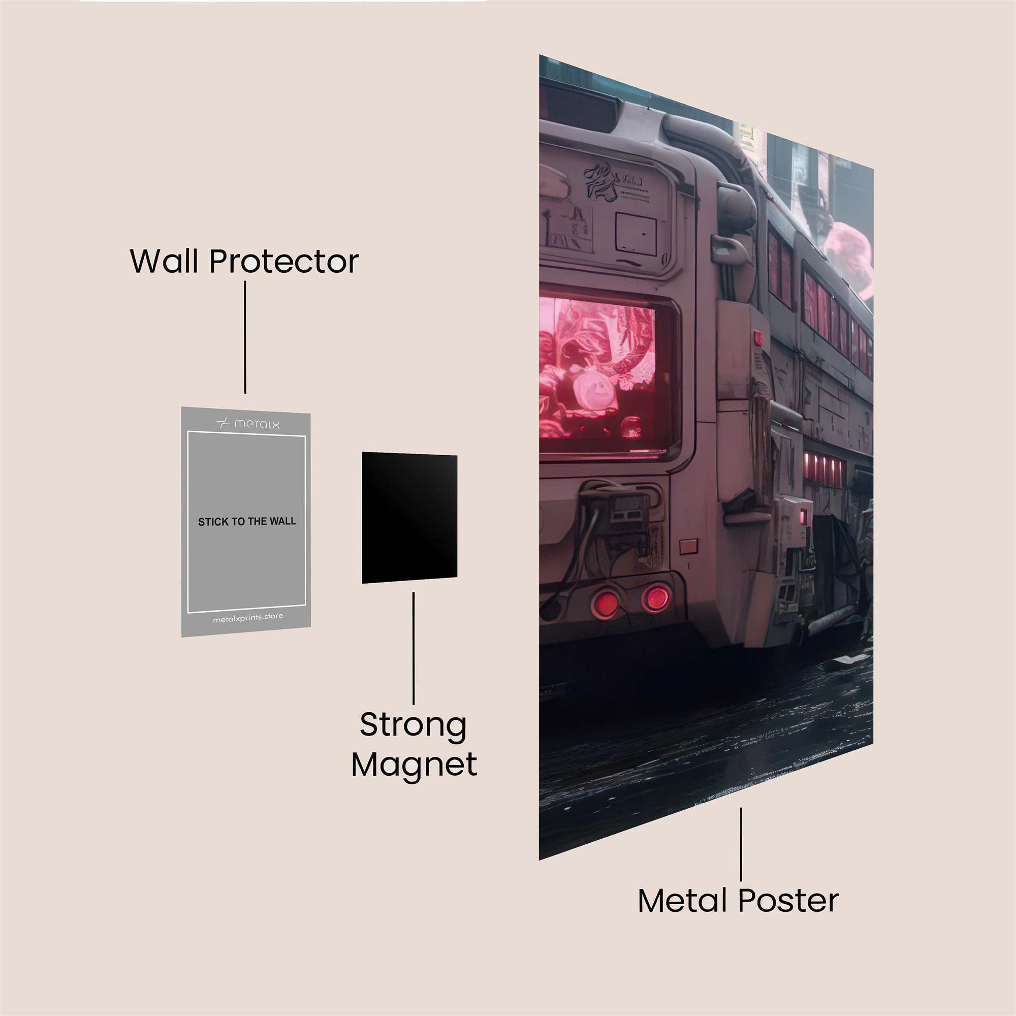 Cyberpunk Pulse Safe Wall Magnetic / M