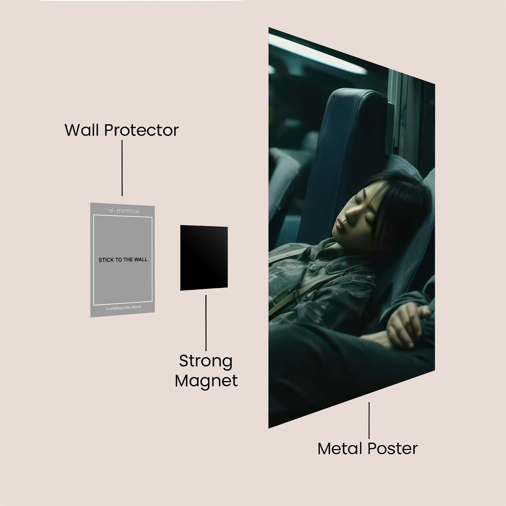 Journey Exhausted Safe Wall Magnetic / M