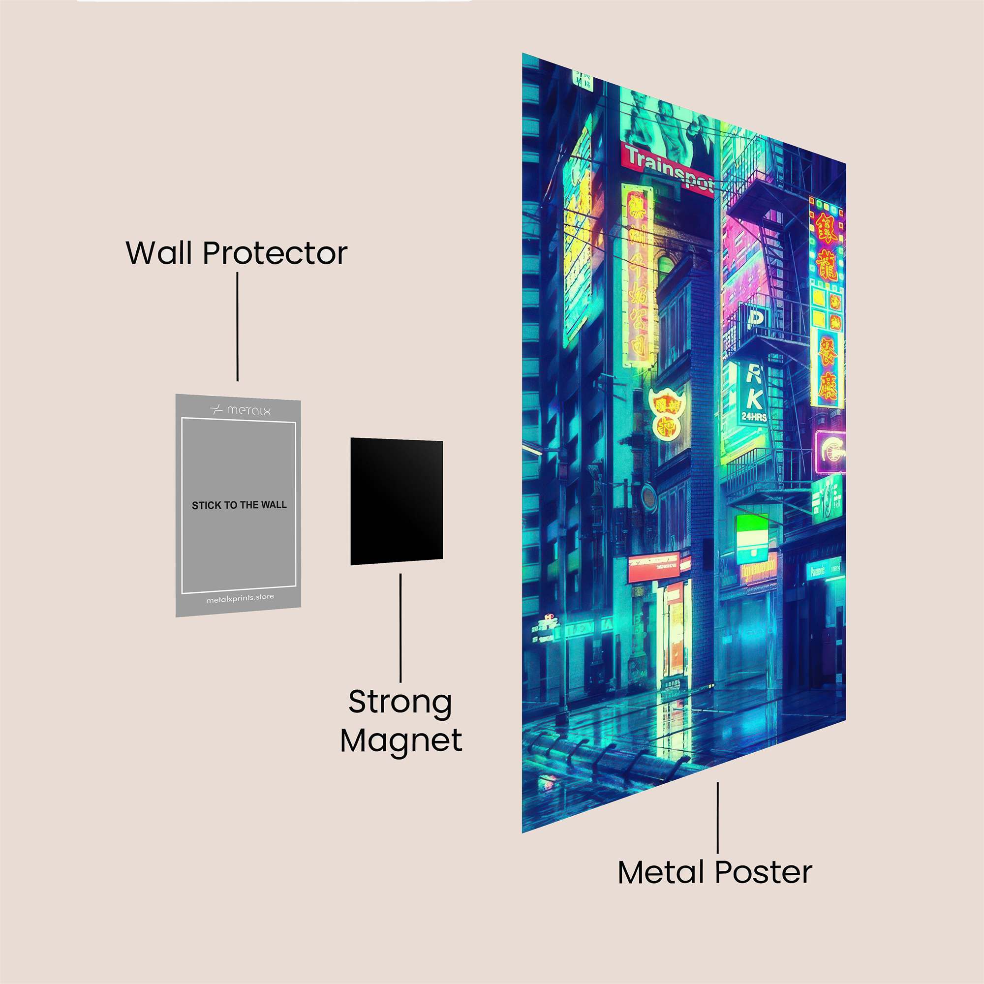 Neon Dreams Safe Wall Magnetic / M
