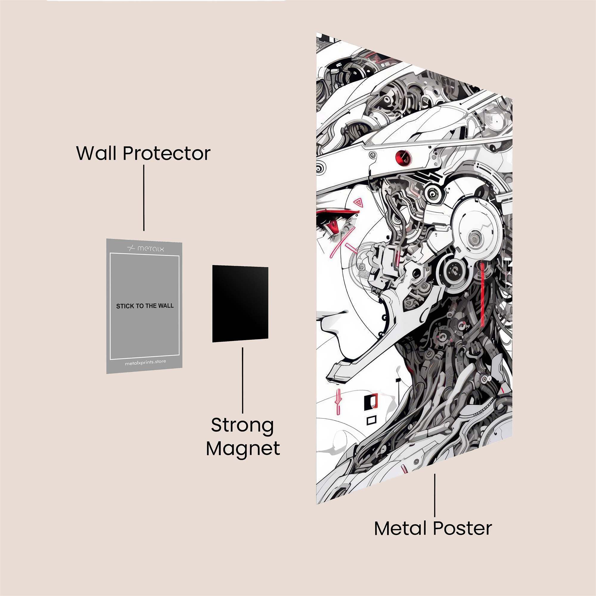 Cyber Serenity Safe Wall Magnetic / M