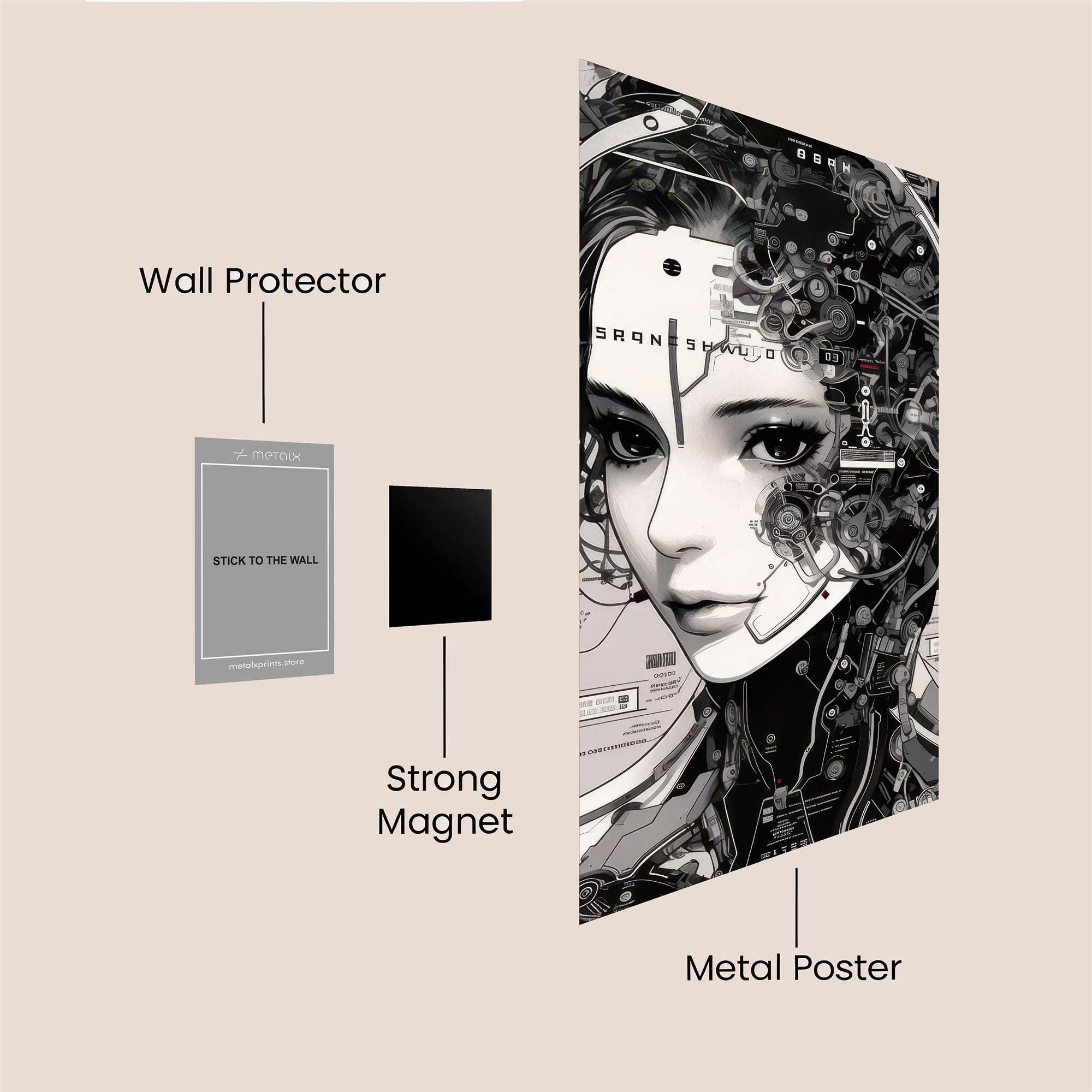 Cyber Enigma Safe Wall Magnetic / M