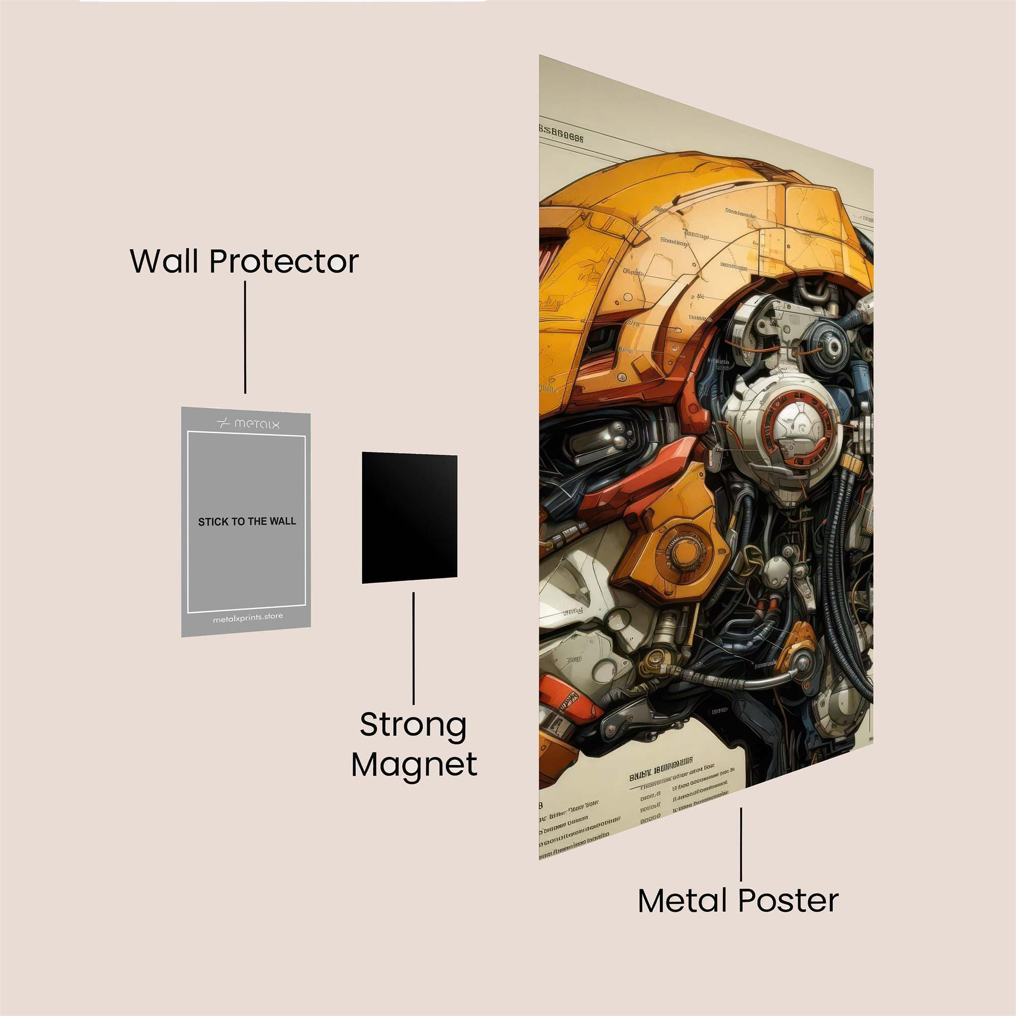 Robot Intricate Safe Wall Magnetic / M