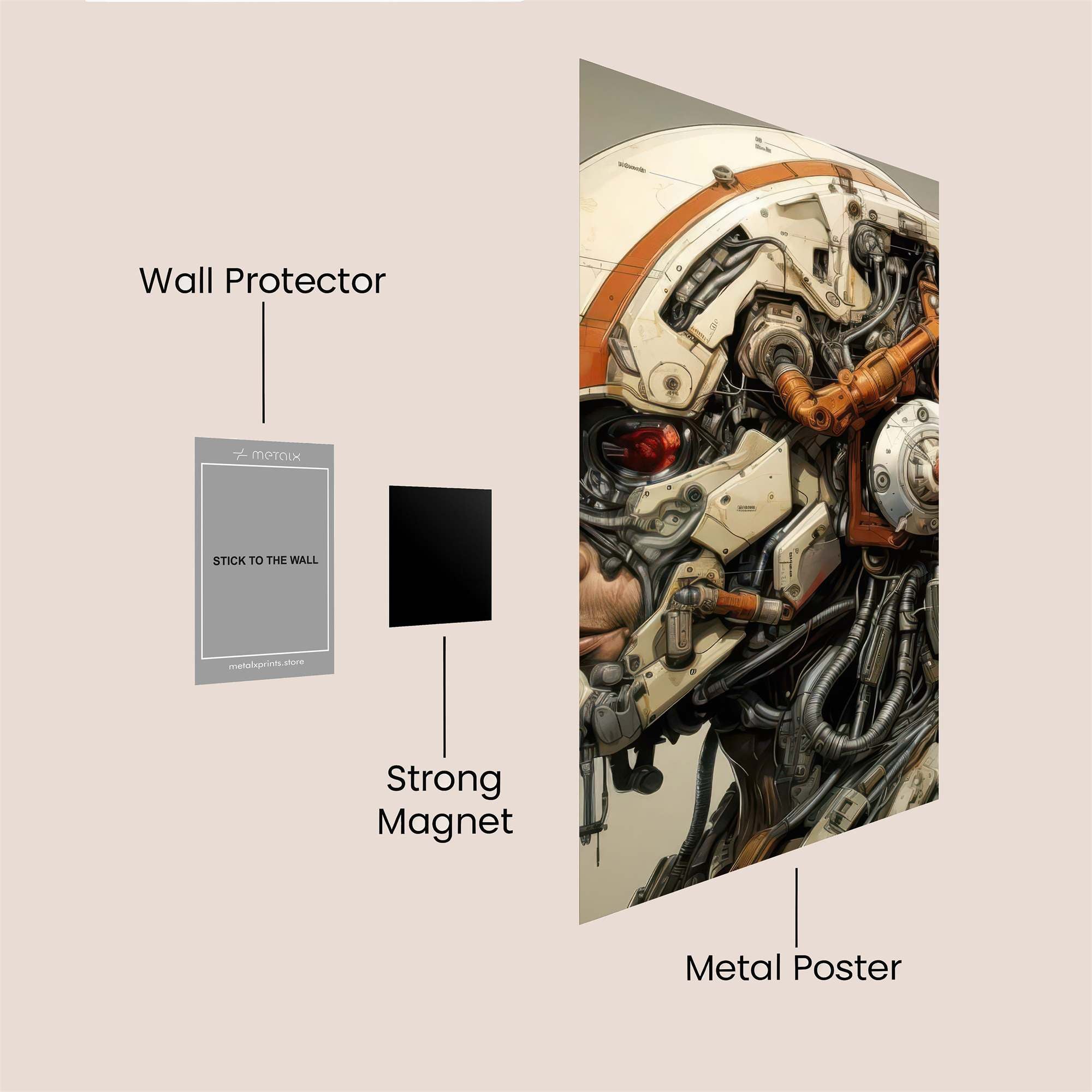 Cyberpunk Intrigue Safe Wall Magnetic / M