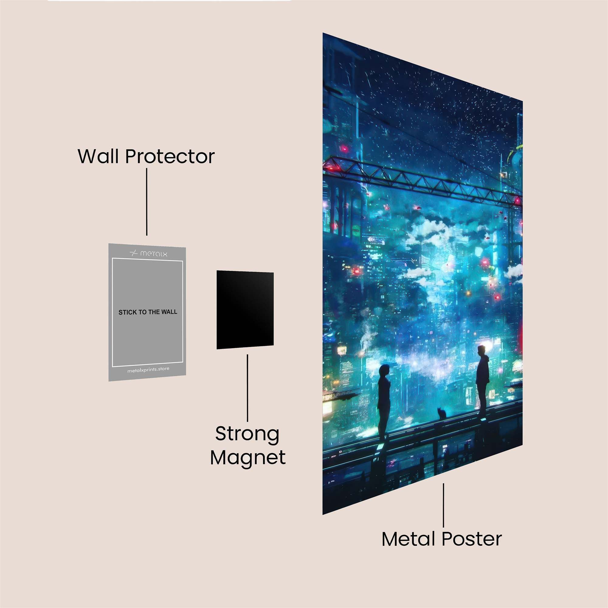 Neon Serenity Safe Wall Magnetic / M